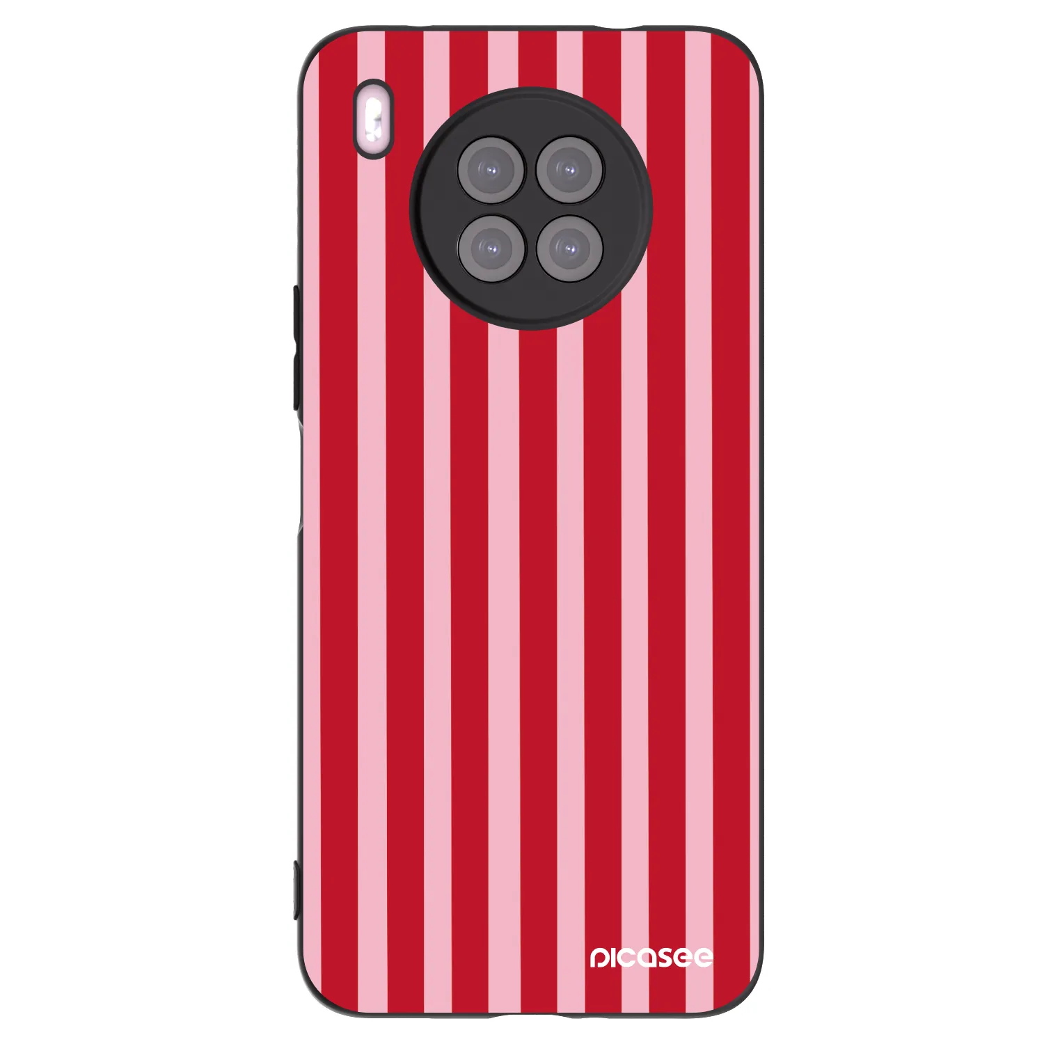 Picasee silikonski črni ovitek za Huawei Nova 8i - Lines red