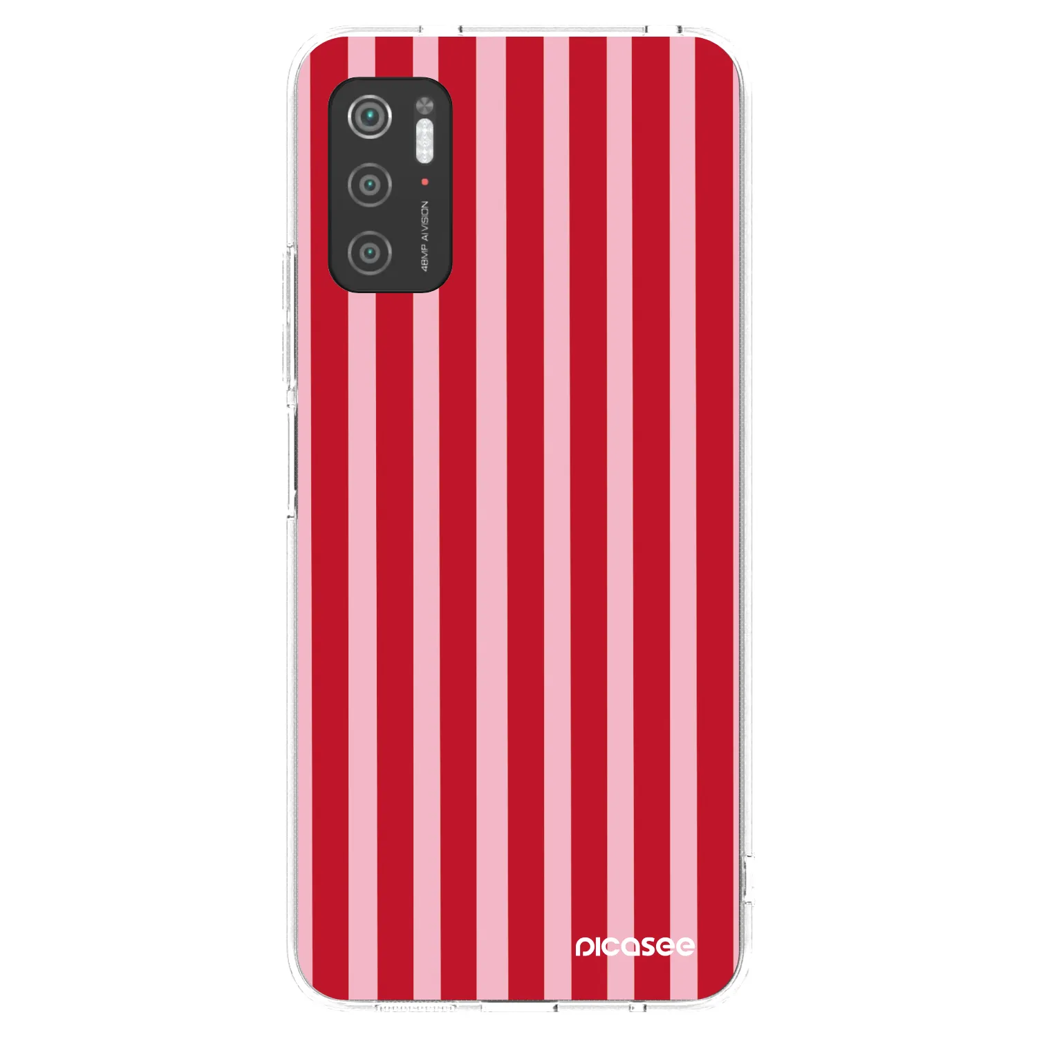 Picasee silikonski prozorni ovitek za Xiaomi Poco M3 Pro 5G - Lines red