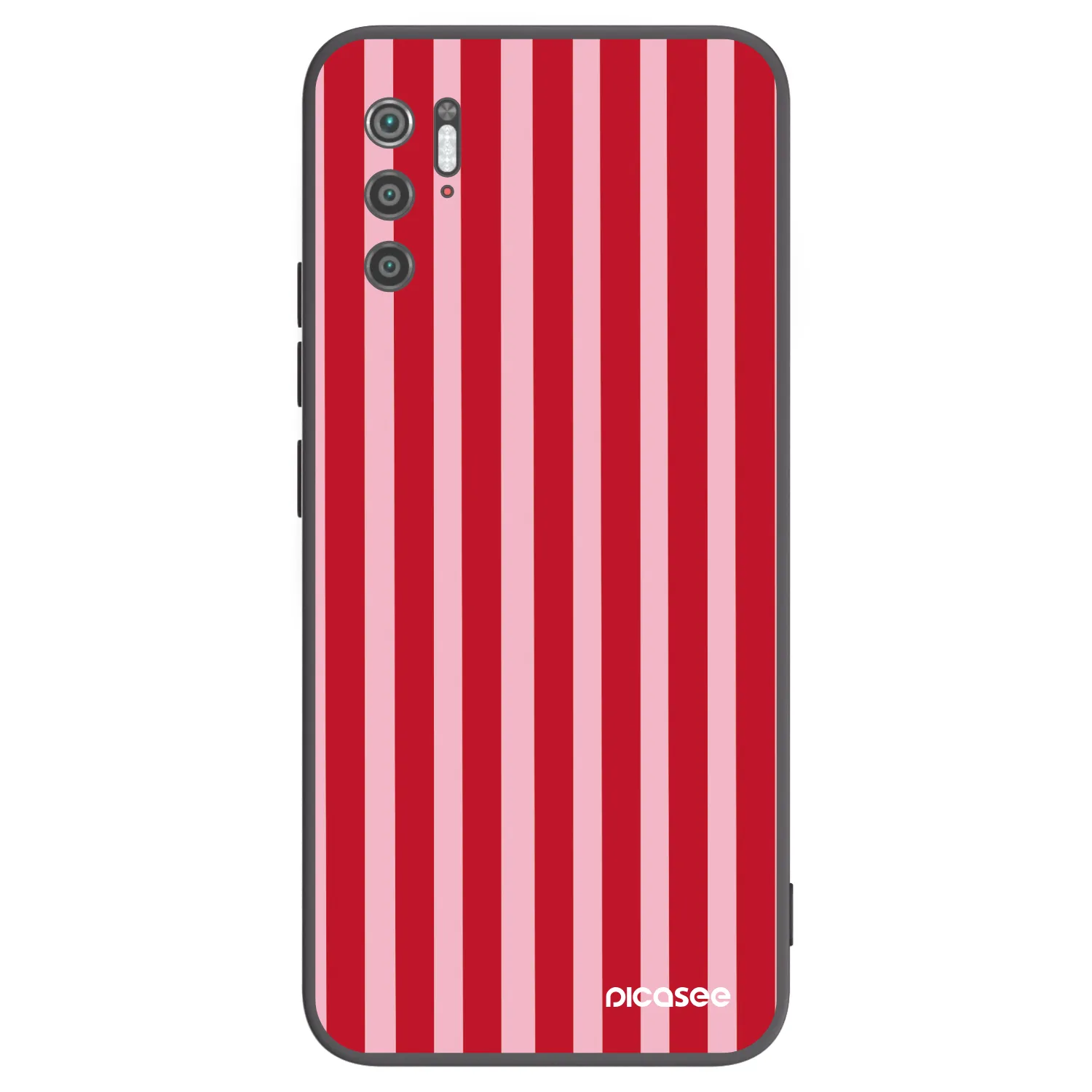 Picasee silikonski črni ovitek za Xiaomi Poco M3 Pro 5G - Lines red