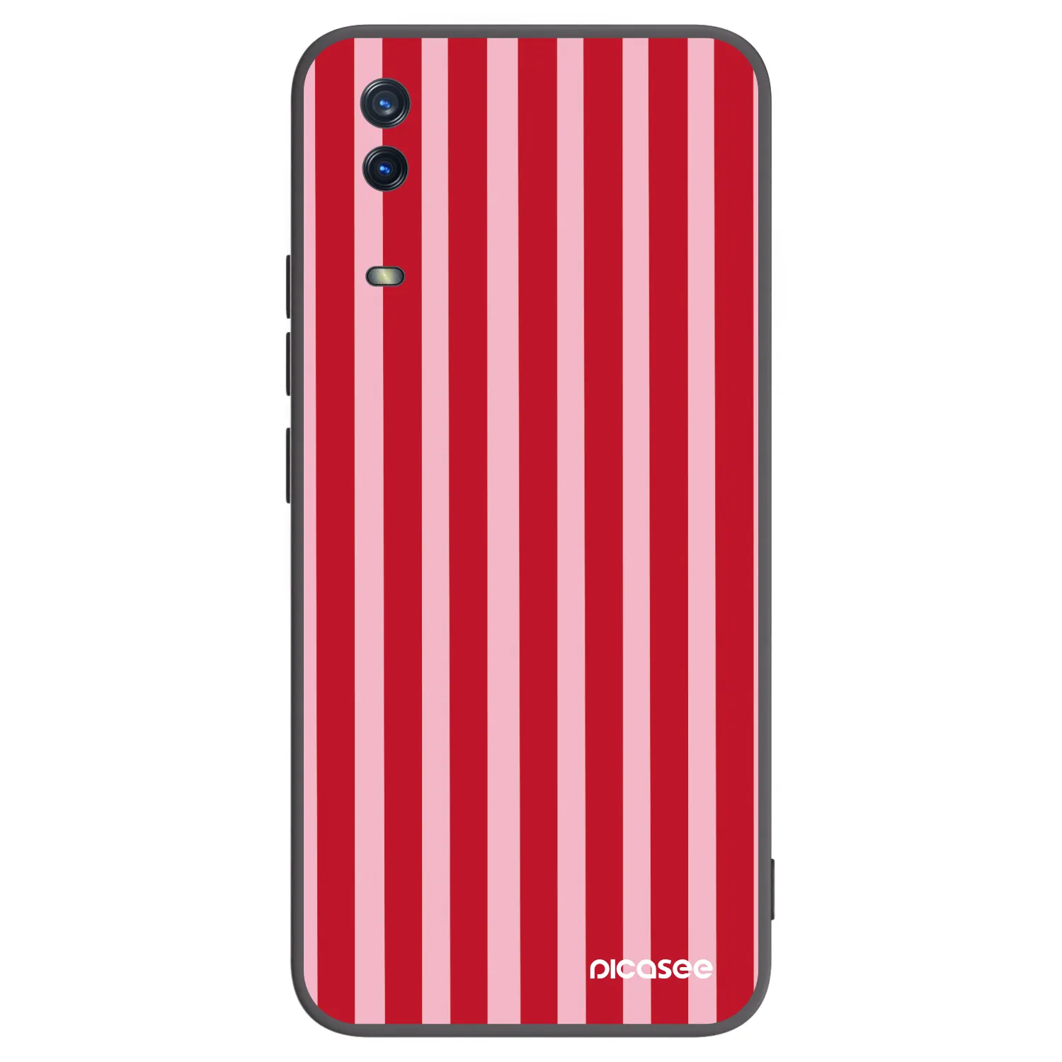 Picasee silikonski črni ovitek za Vivo Y11s - Lines red