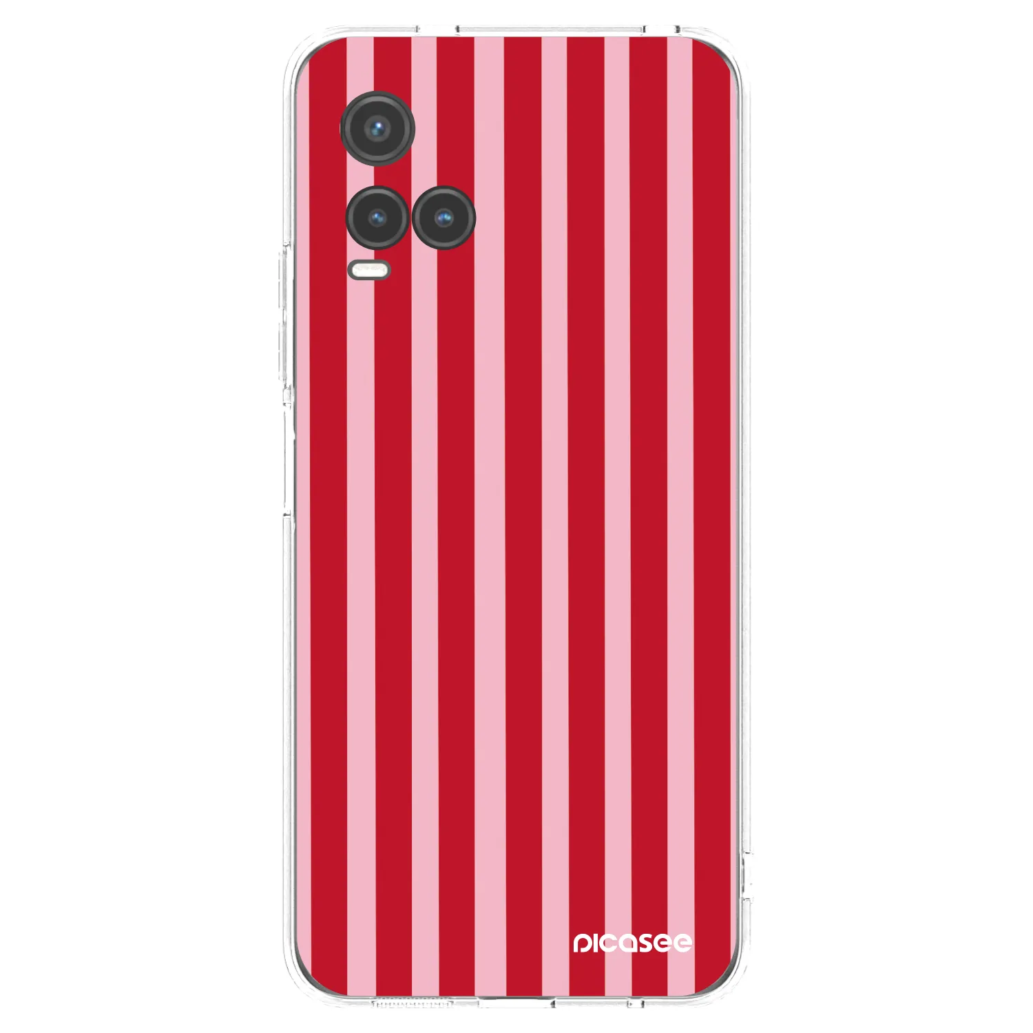 Picasee silikonski prozorni ovitek za Vivo Y33s - Lines red