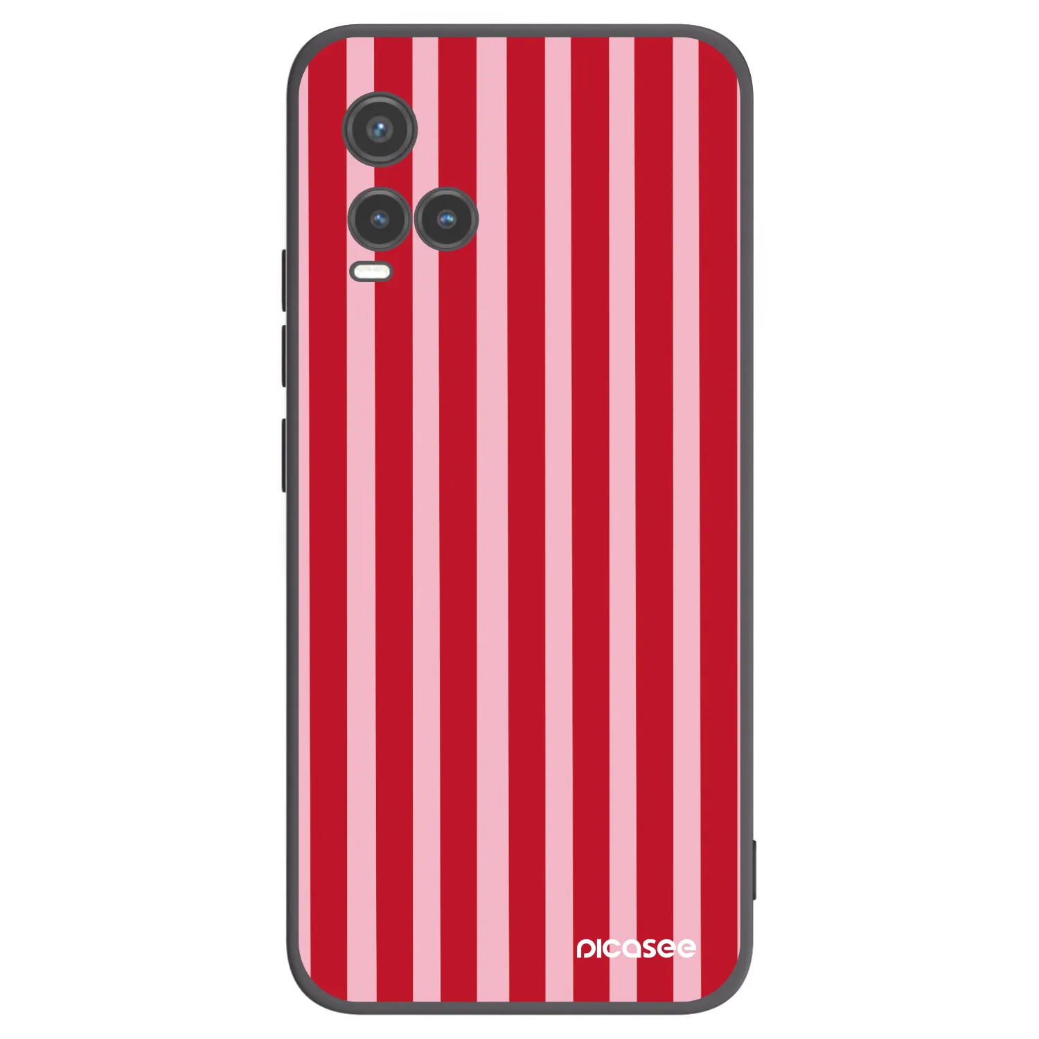 Picasee silikonski črni ovitek za Vivo Y33s - Lines red
