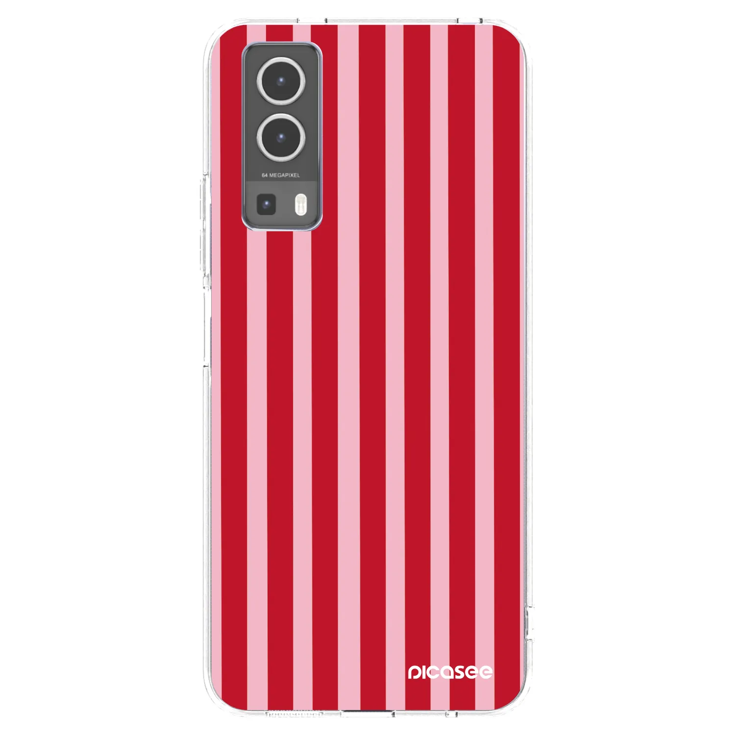 Picasee silikonski prozorni ovitek za Vivo Y72 5G - Lines red