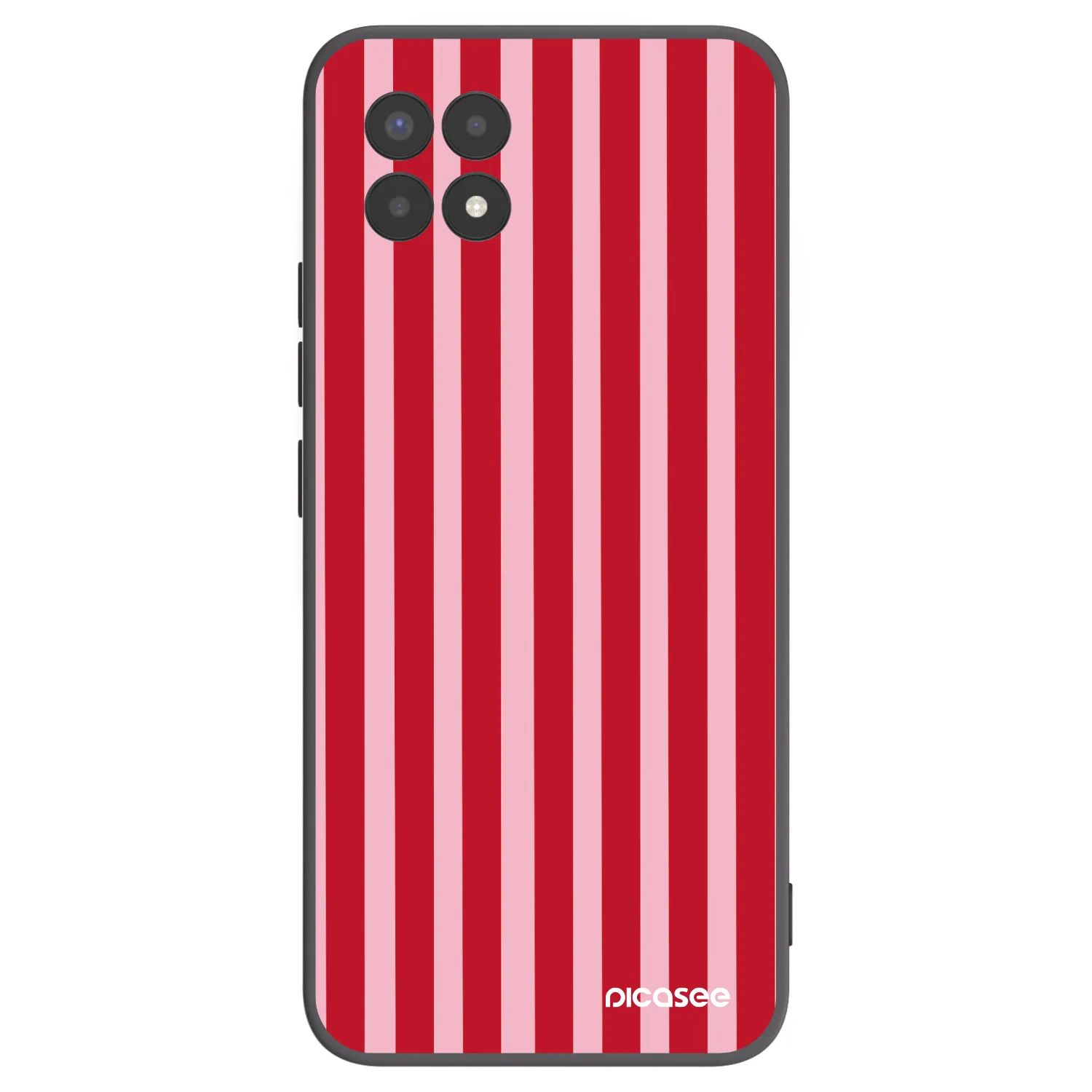 Picasee silikonski črni ovitek za Realme 8i - Lines red