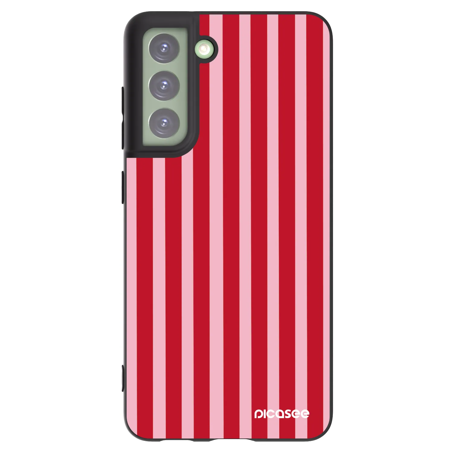 Picasee silikonski črni ovitek za Samsung Galaxy S21 FE 5G - Lines red