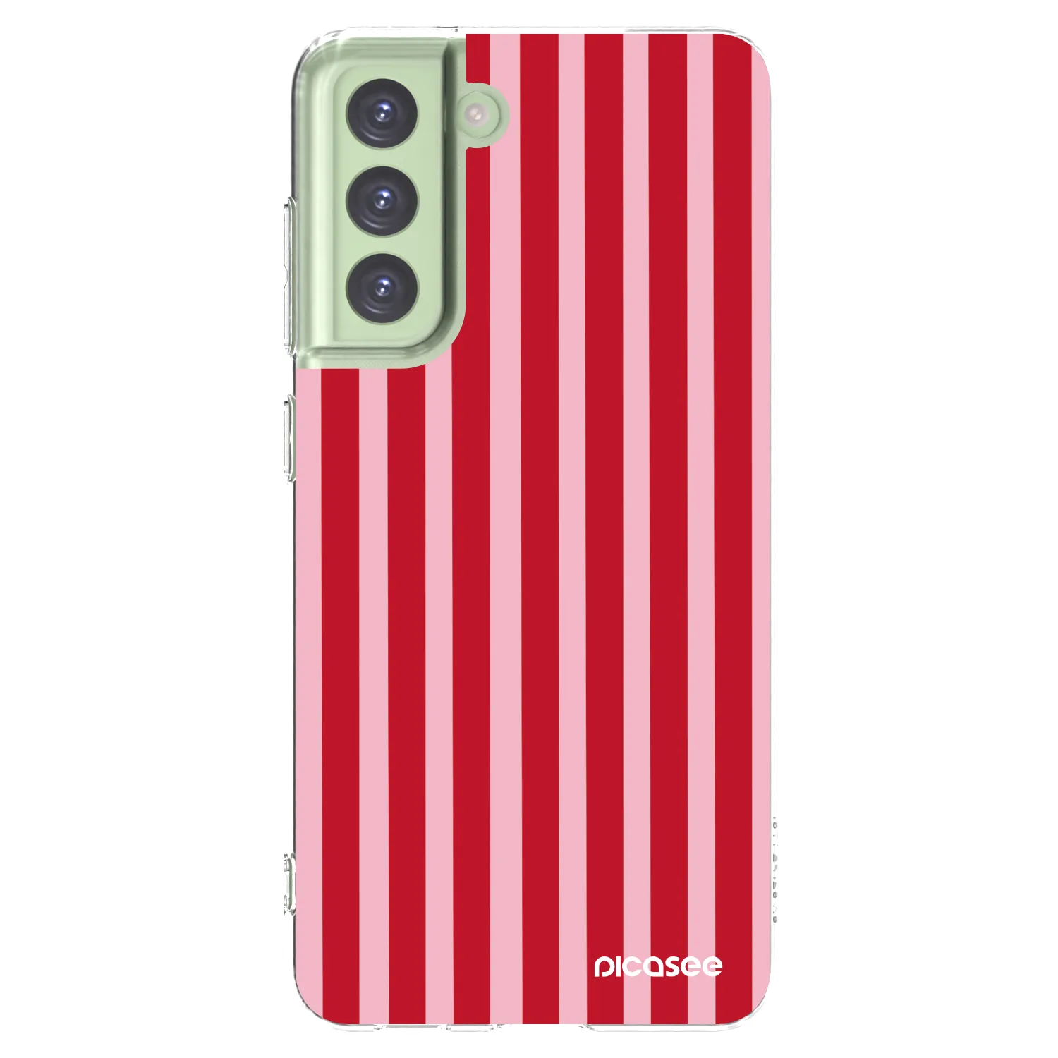 Picasee silikonski prozorni ovitek za Samsung Galaxy S21 FE 5G - Lines red