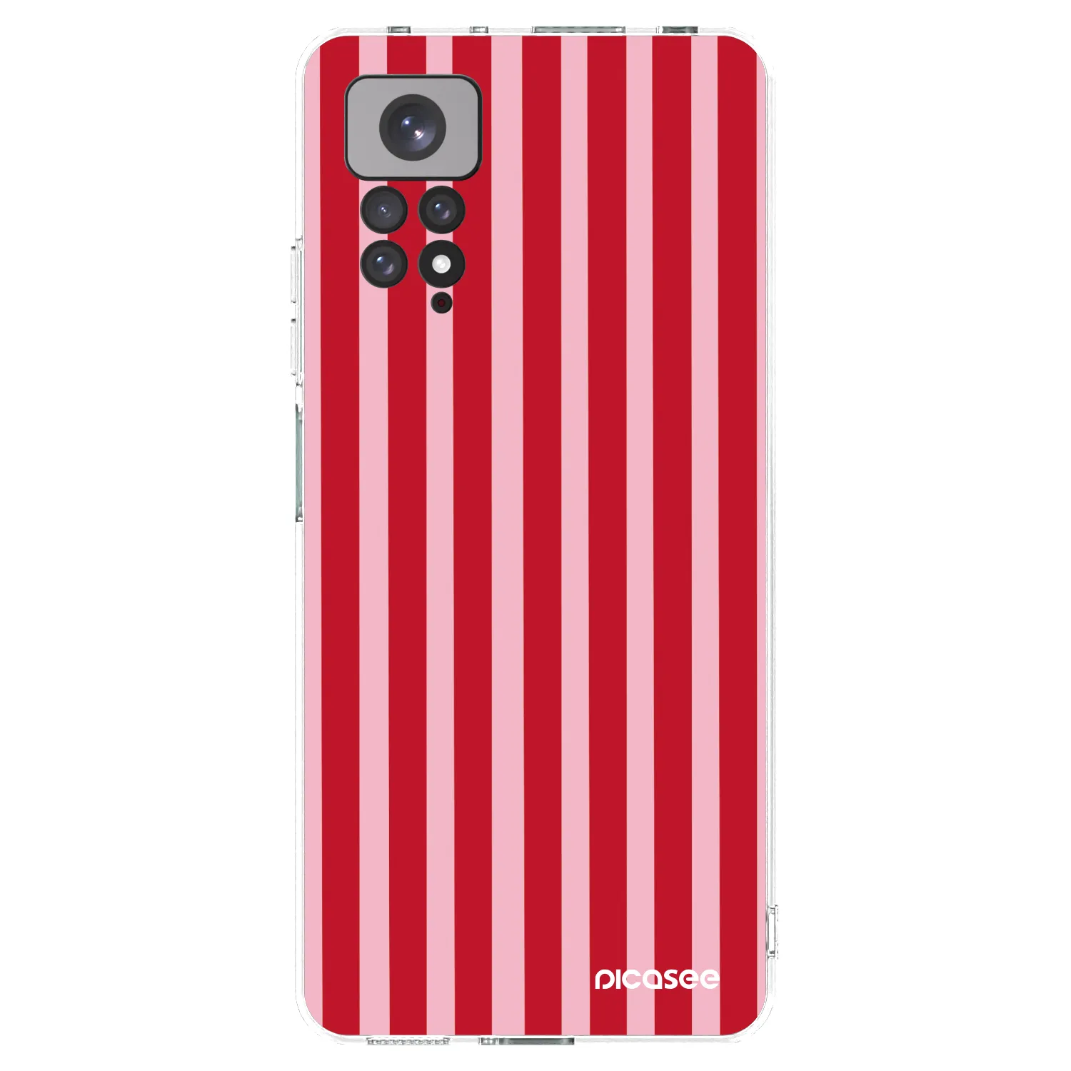 Picasee silikonski prozorni ovitek za Xiaomi Redmi Note 11S 4G - Lines red