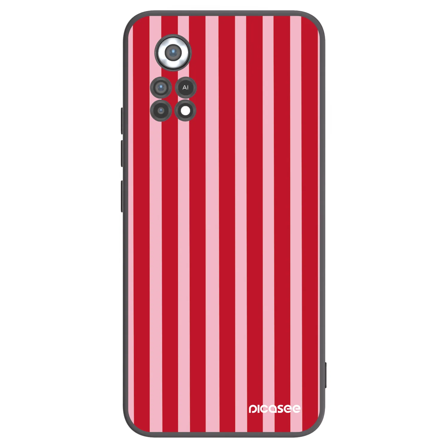 Picasee silikonski črni ovitek za Xiaomi Poco X4 Pro 5G - Lines red