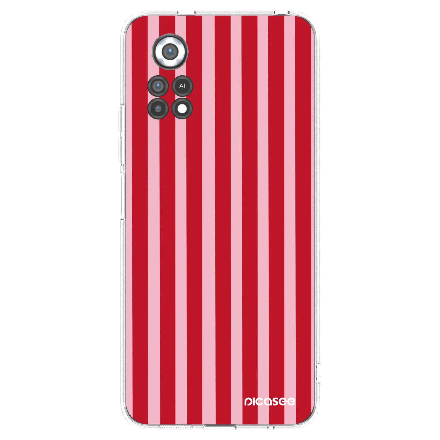 Picasee silikonski prozorni ovitek za Xiaomi Poco X4 Pro 5G - Lines red