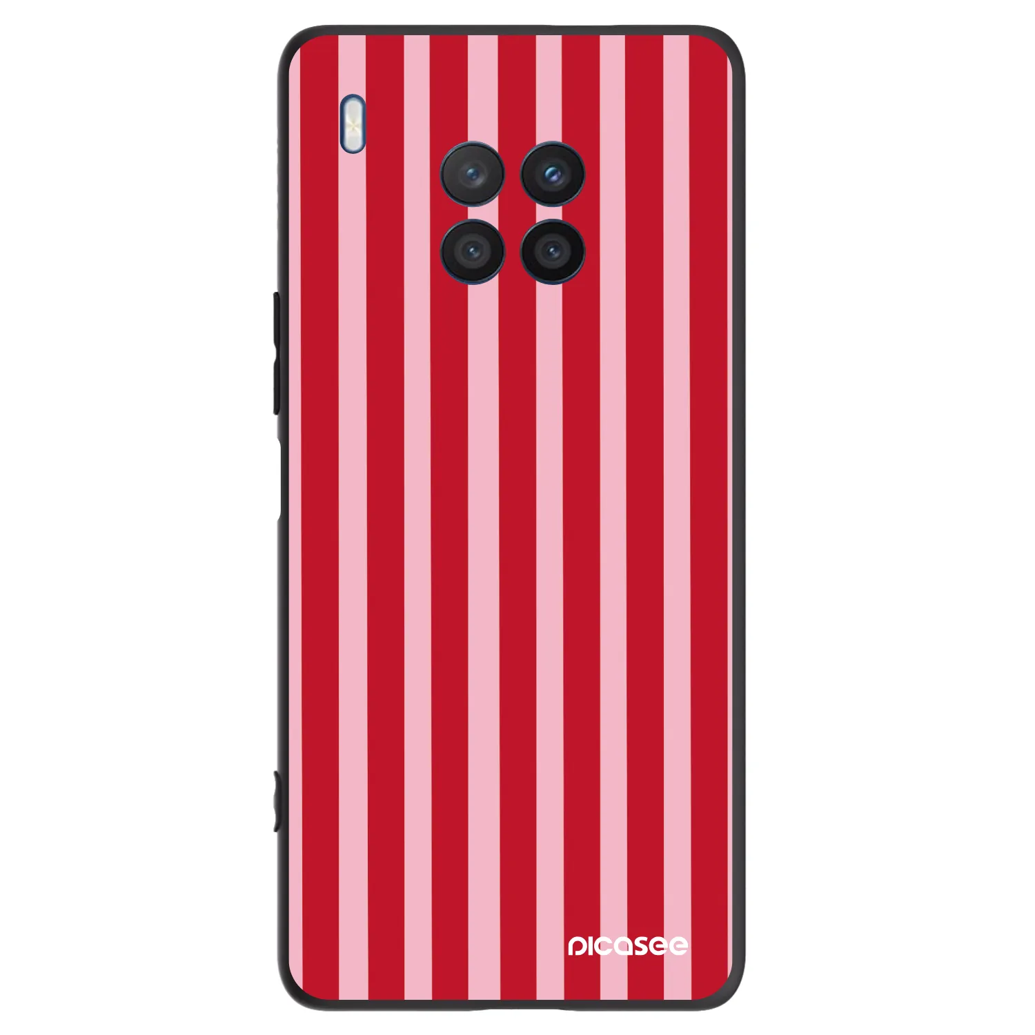 Picasee silikonski črni ovitek za Honor 50 Lite - Lines red
