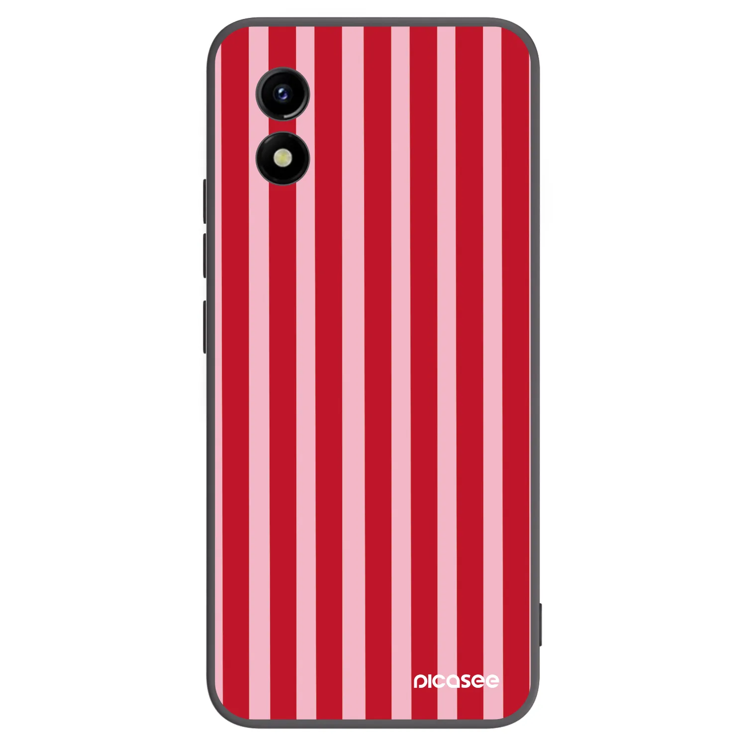 Picasee silikonski črni ovitek za Vivo Y01 - Lines red