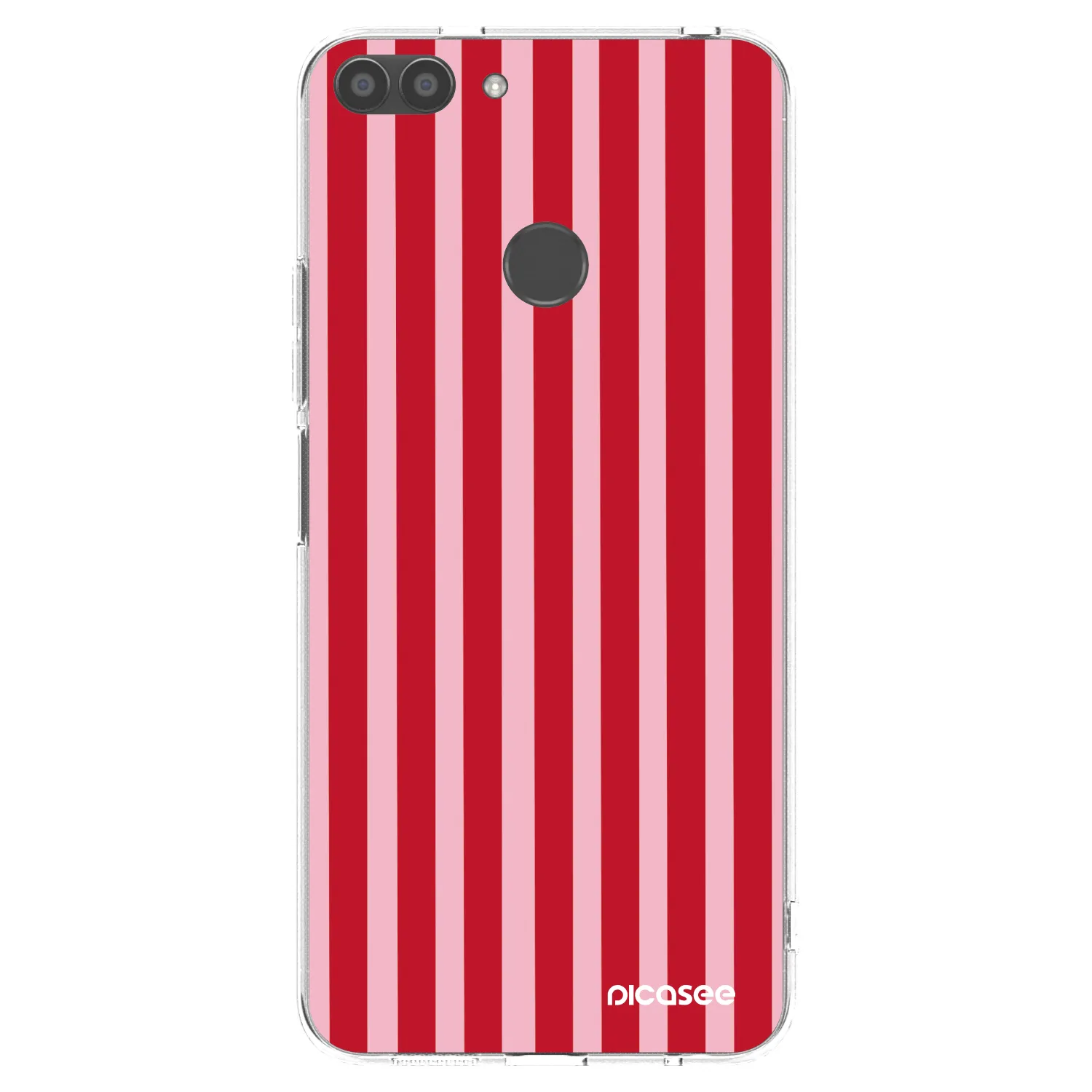 Picasee silikonski prozorni ovitek za Huawei P Smart - Lines red