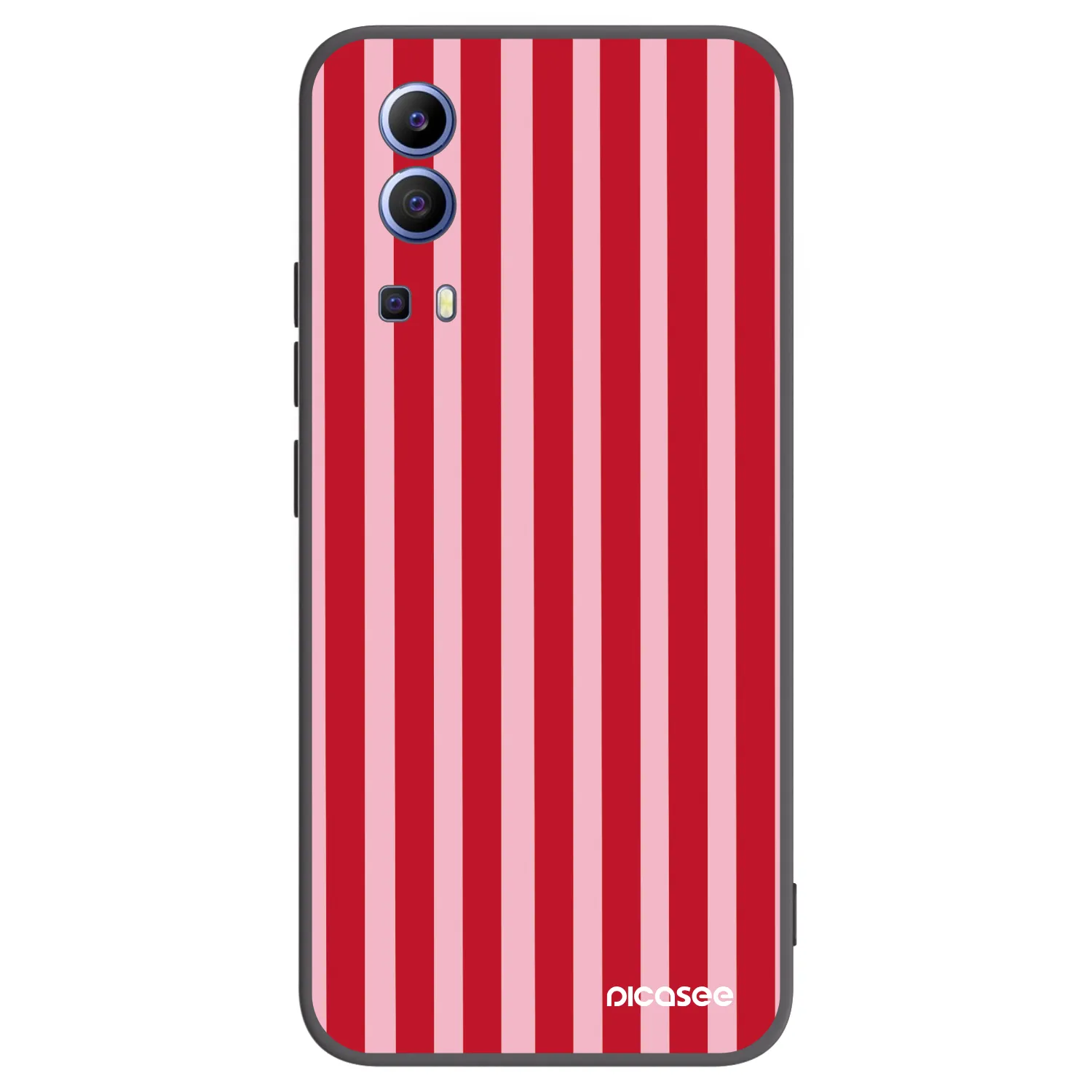 Picasee silikonski črni ovitek za Vivo Y52 5G - Lines red
