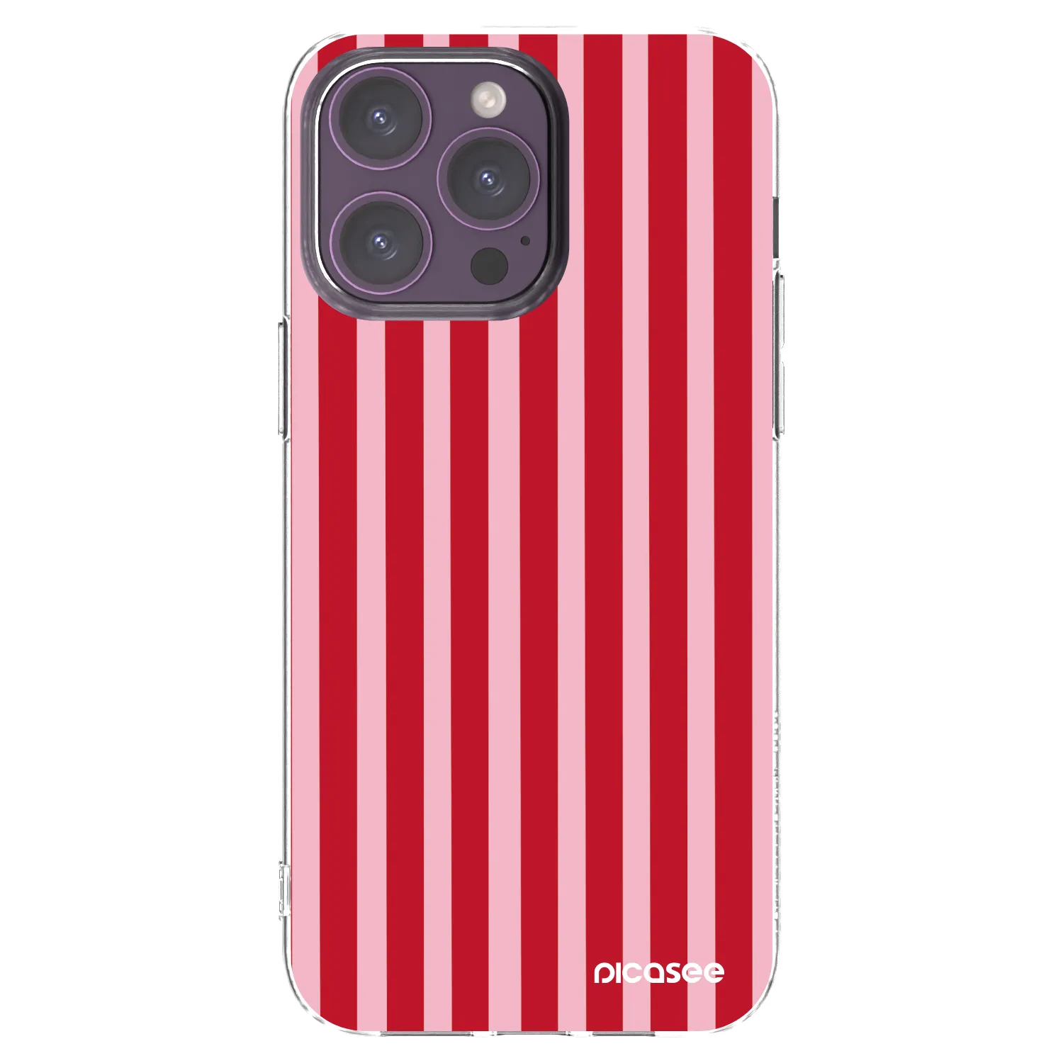 Picasee silikonski prozorni ovitek za Apple iPhone 14 Pro Max - Lines red