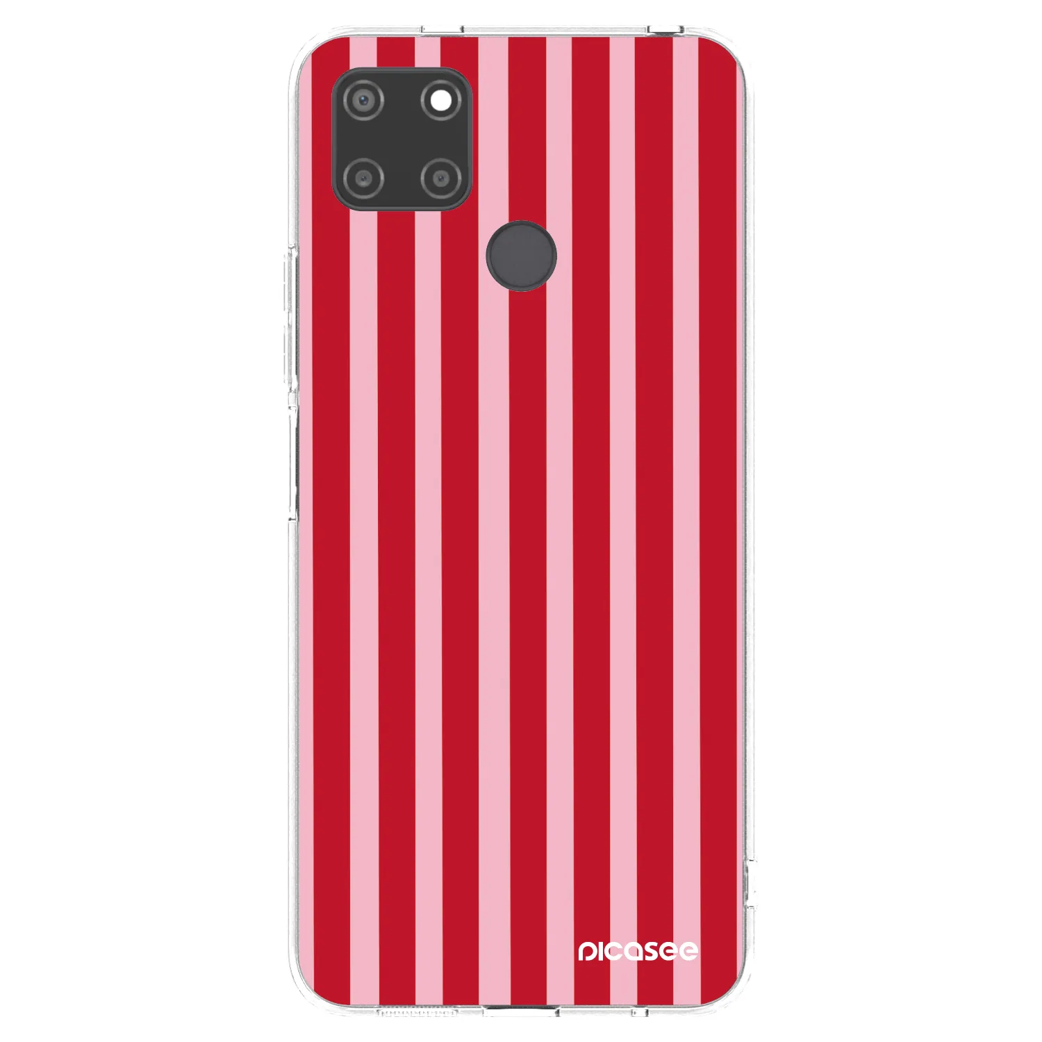 Picasee silikonski prozorni ovitek za Realme C21Y - Lines red