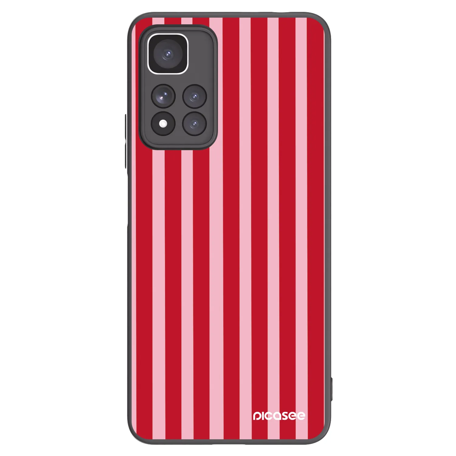 Picasee silikonski črni ovitek za Xiaomi Redmi Note 11 Pro+ 5G - Lines red