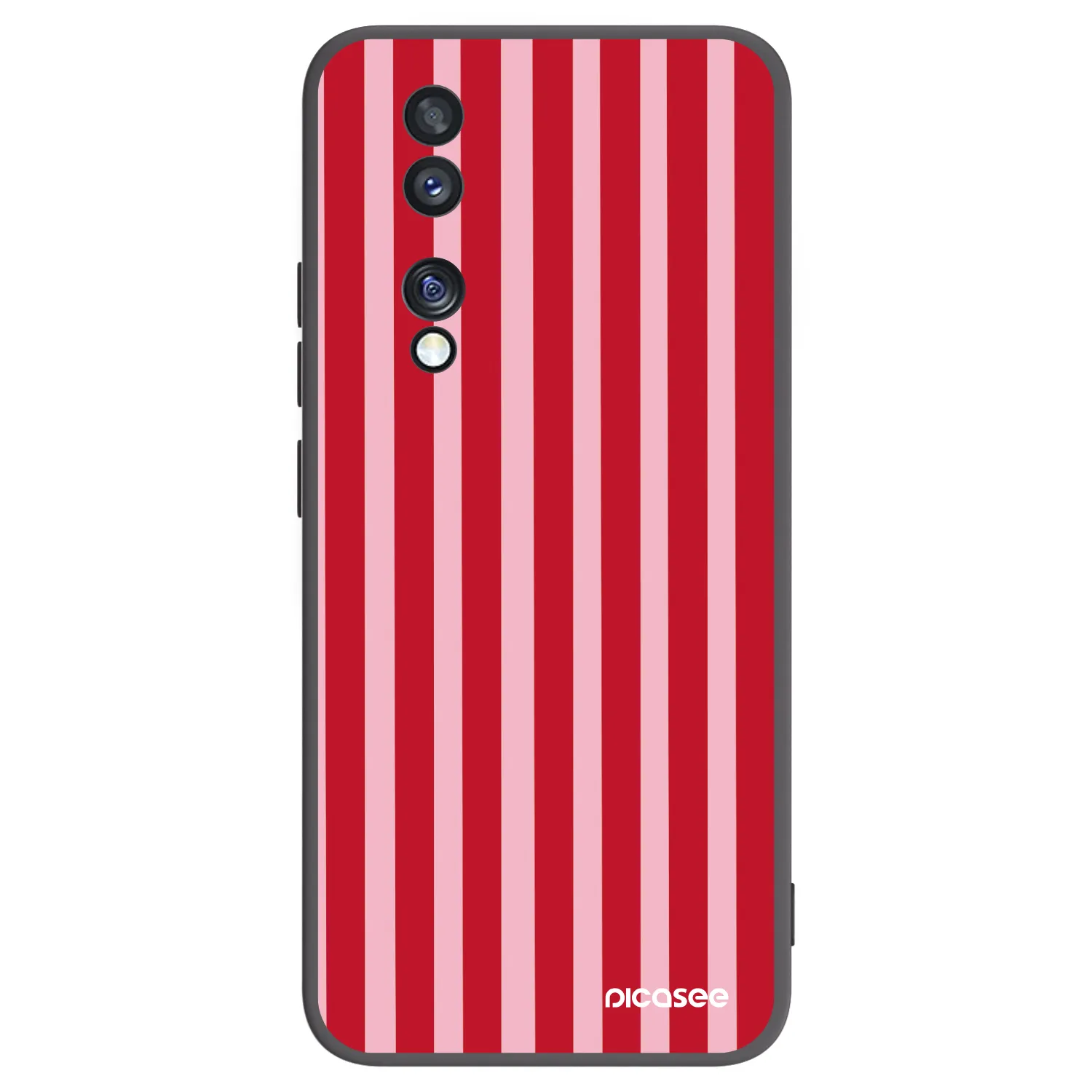 Picasee silikonski črni ovitek za Honor 70 - Lines red