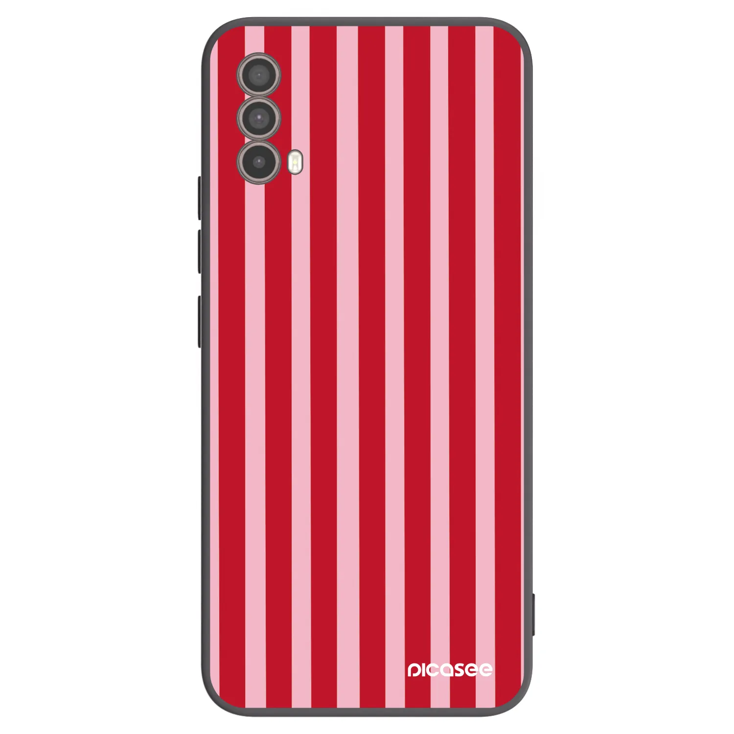 Picasee silikonski črni ovitek za Motorola Moto E40 - Lines red