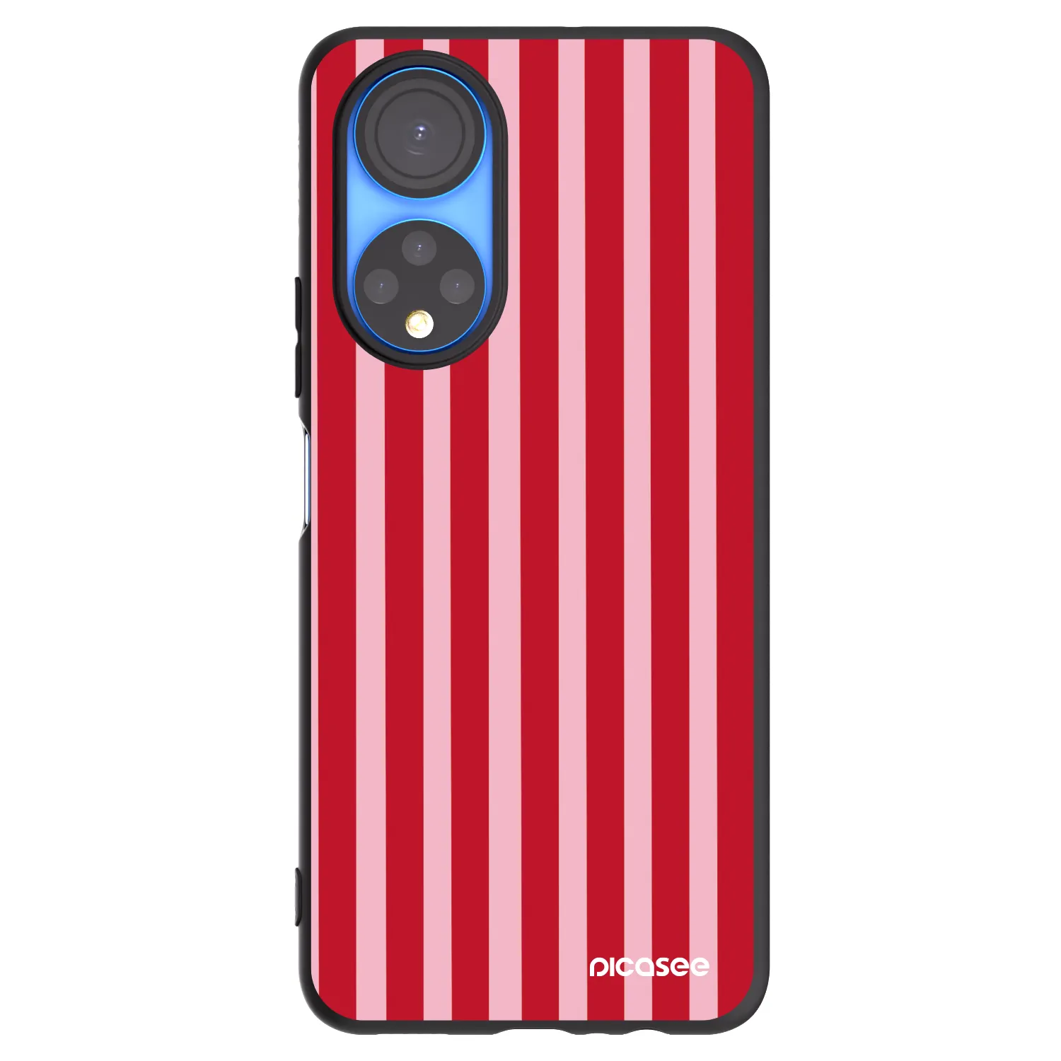 Picasee silikonski črni ovitek za Honor X7 - Lines red