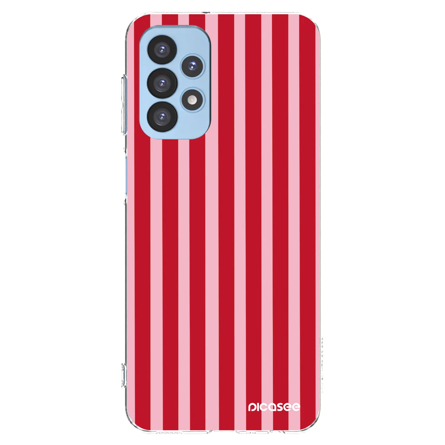 Picasee silikonski prozorni ovitek za Samsung Galaxy A23 A235F 4G - Lines red