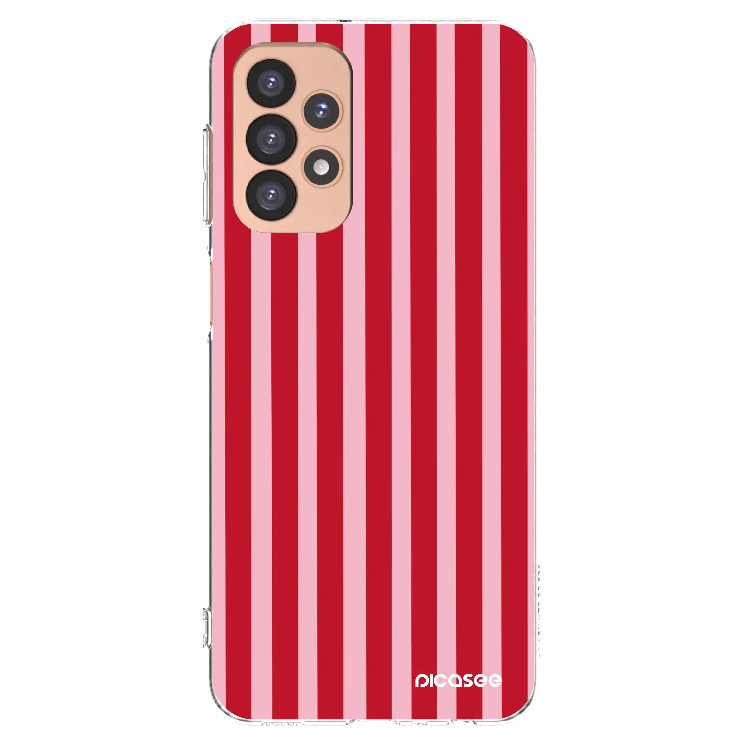 Picasee silikonski prozorni ovitek za Samsung Galaxy A23 A236B 5G - Lines red