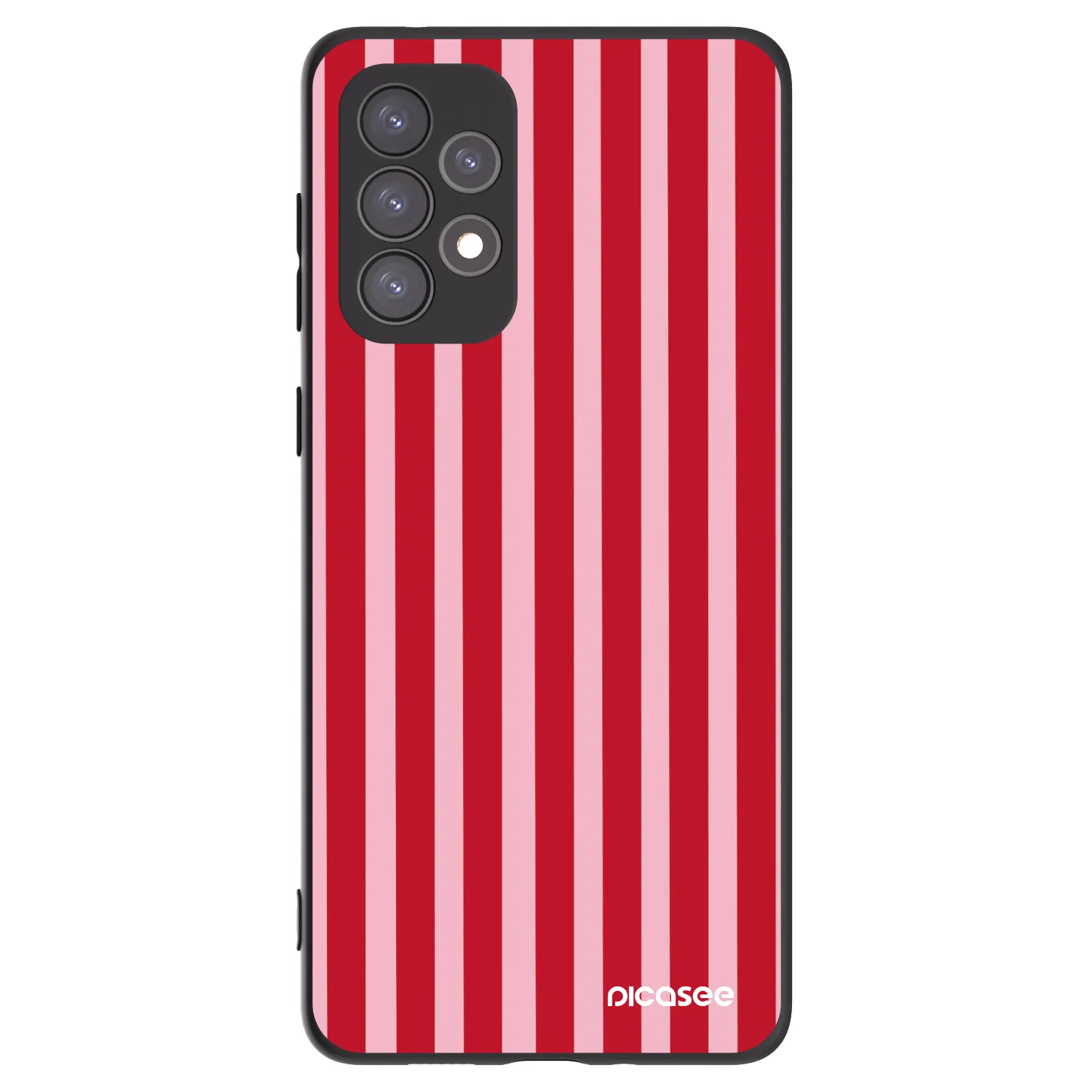 Picasee silikonski črni ovitek za Samsung Galaxy A73 5G - Lines red