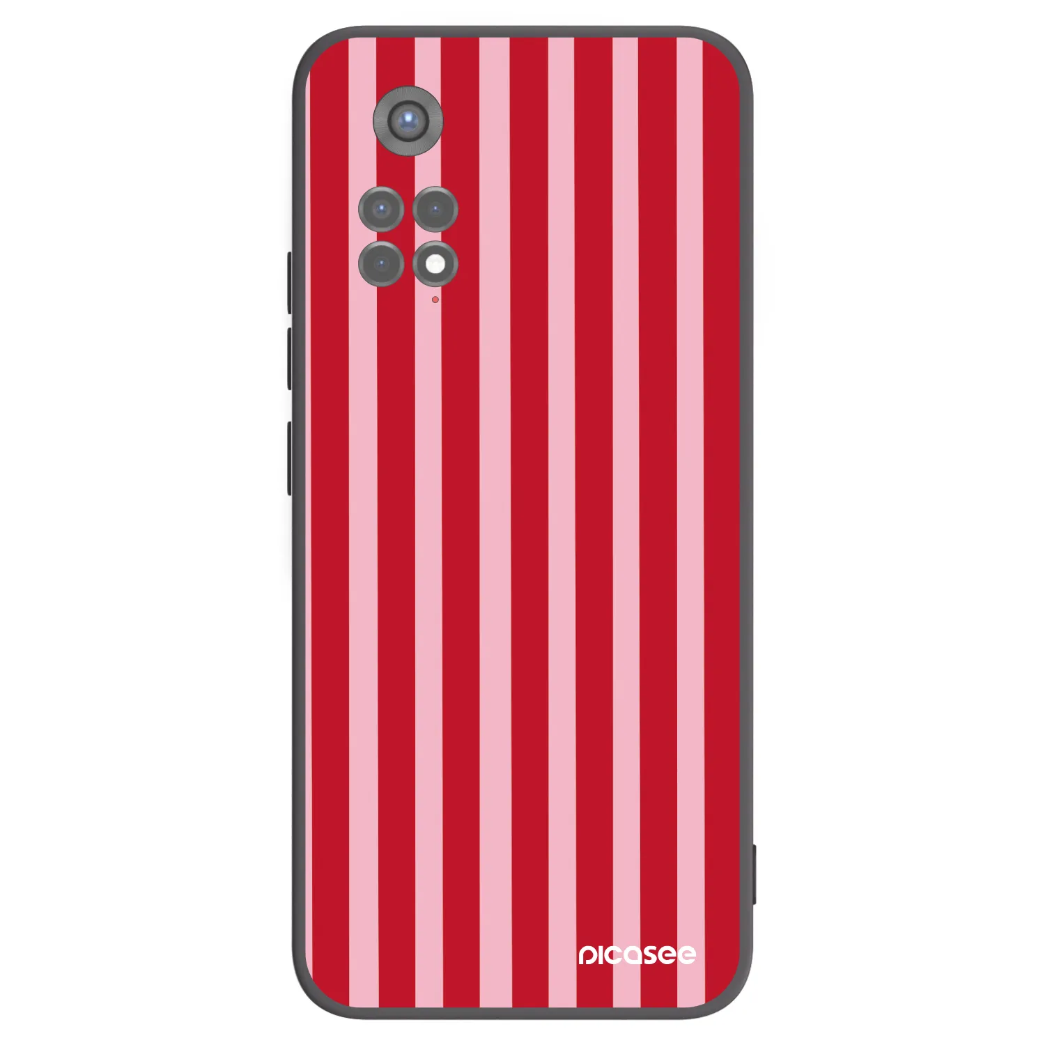 Picasee silikonski črni ovitek za Xiaomi Redmi Note 11S 5G - Lines red