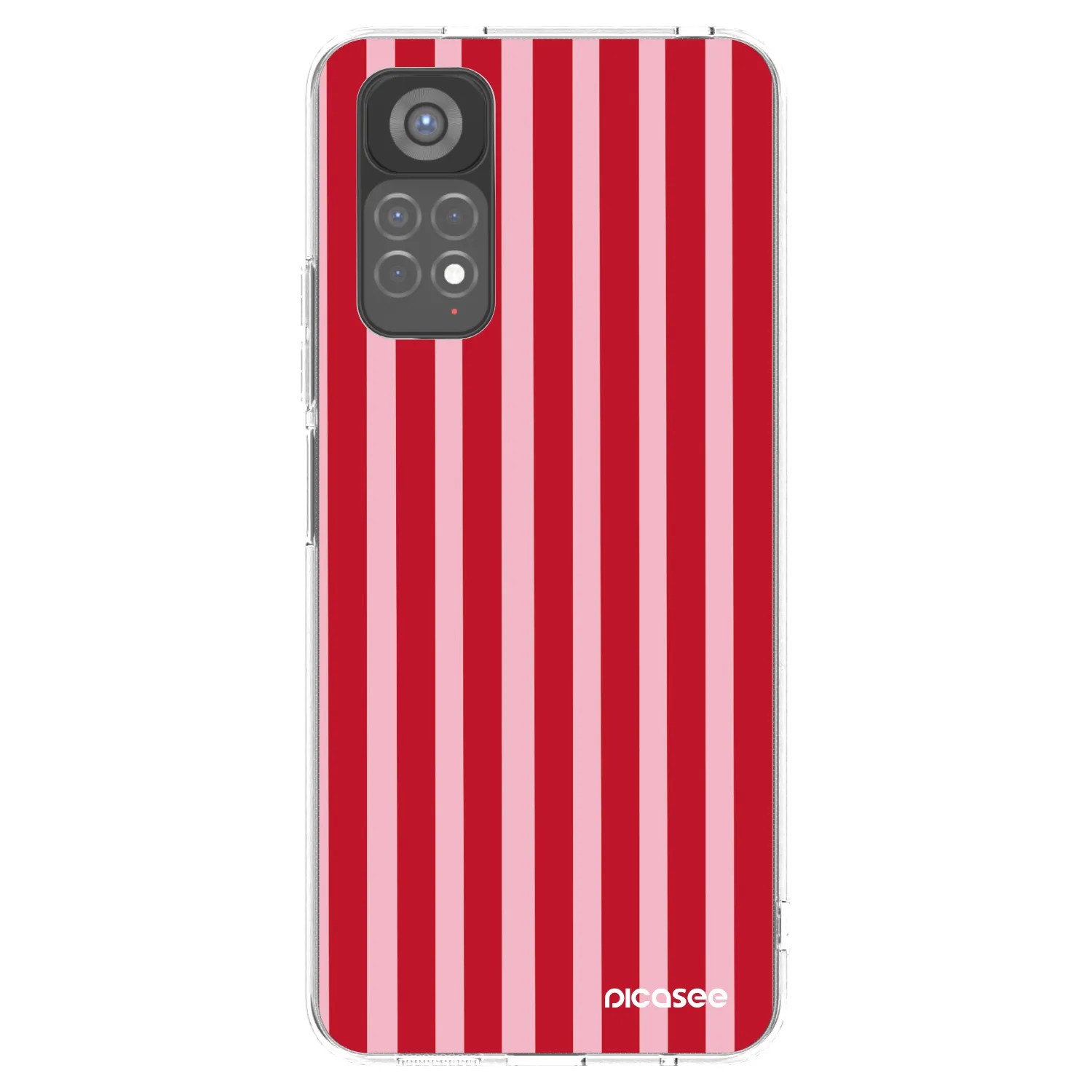 Picasee silikonski prozorni ovitek za Xiaomi Redmi Note 11S 5G - Lines red