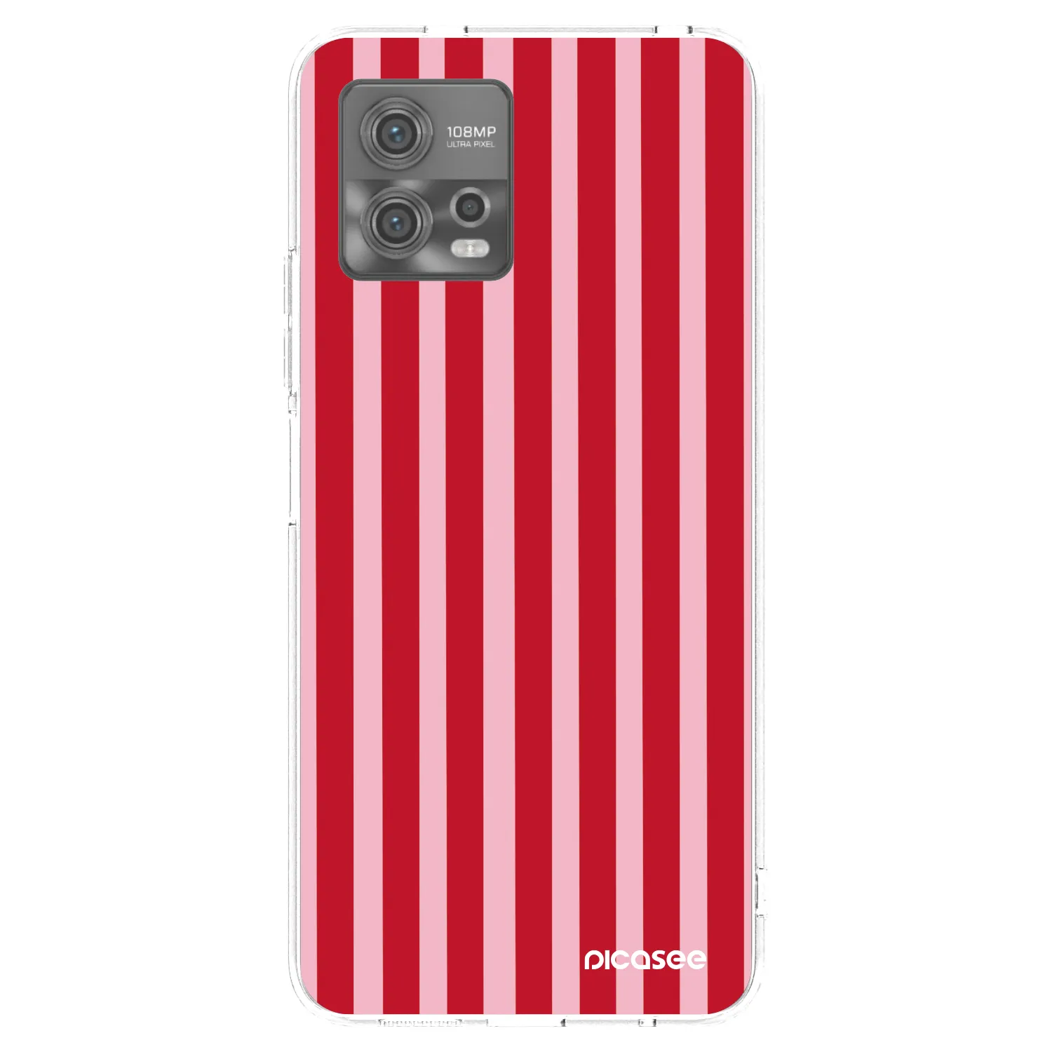 Picasee silikonski prozorni ovitek za Motorola Moto G72 - Lines red