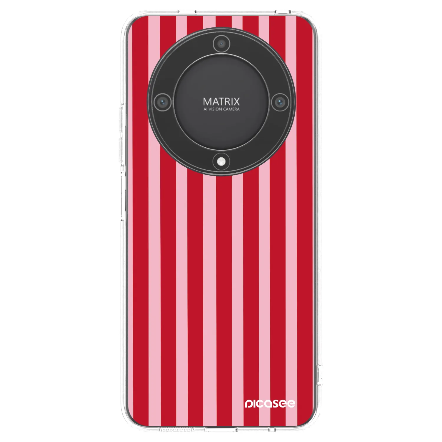 Picasee silikonski prozorni ovitek za Honor Magic5 Lite 5G - Lines red