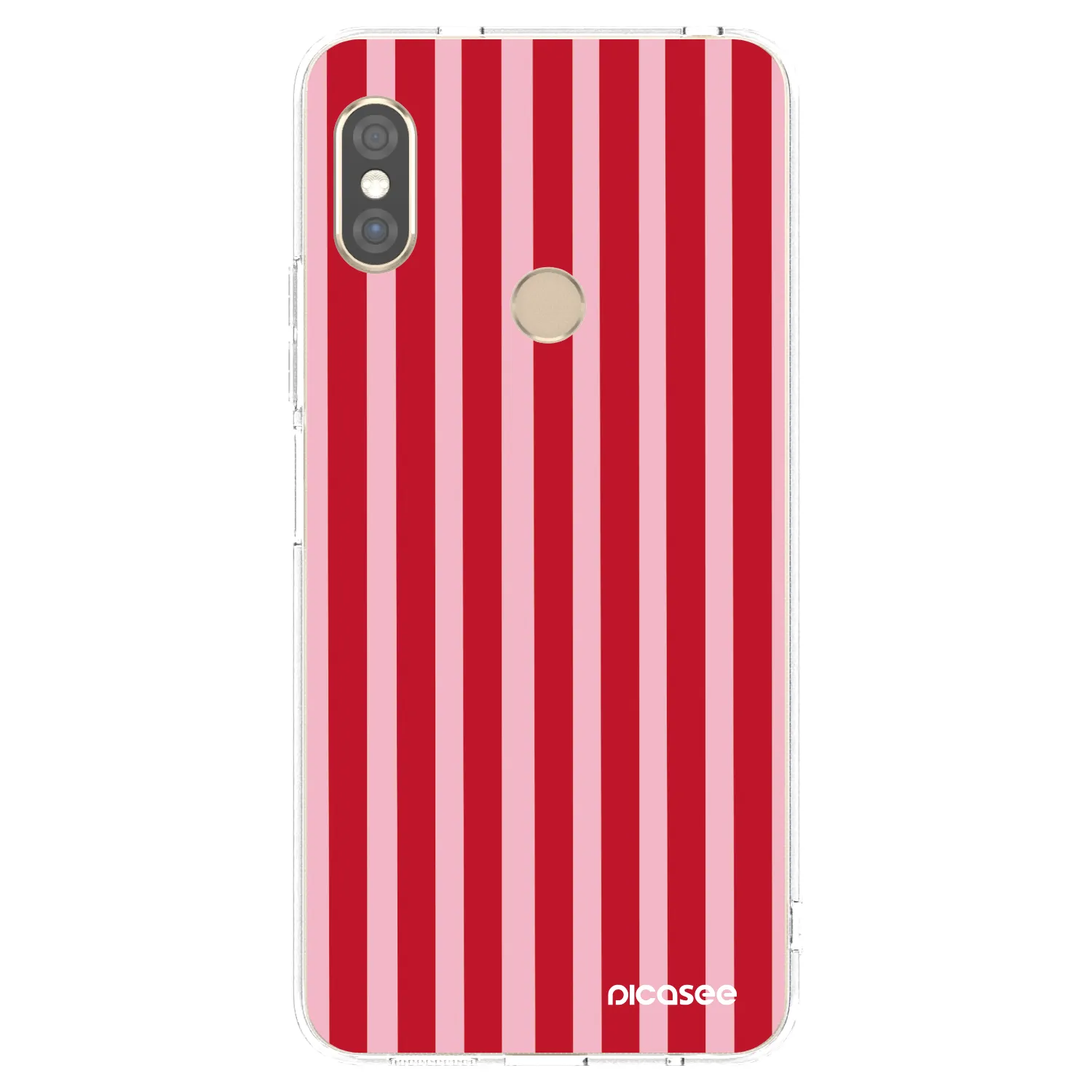 Picasee silikonski prozorni ovitek za Xiaomi Redmi Note 5 Global - Lines red
