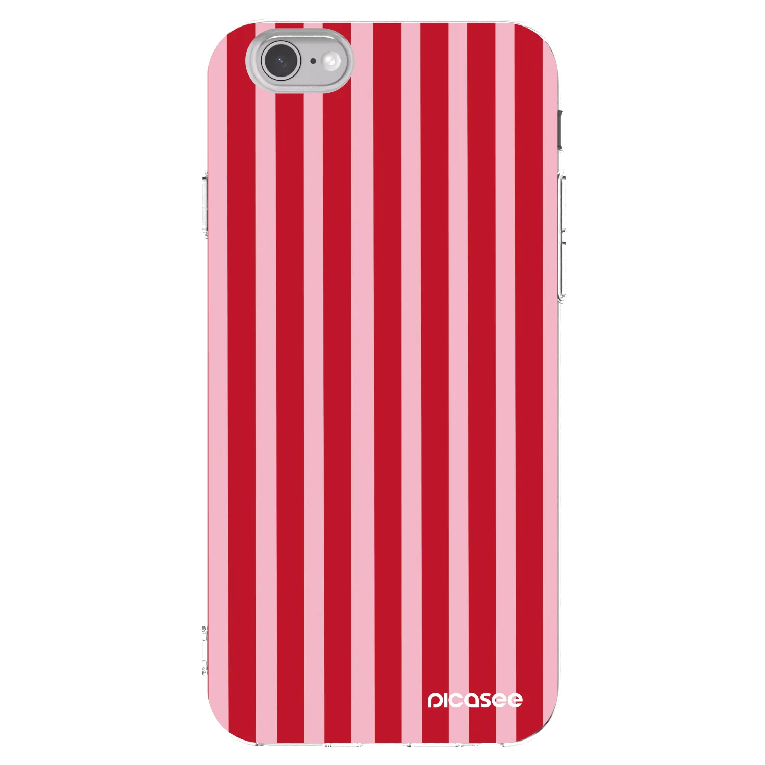 Silikonski prozorni ovitek za Apple iPhone 6/6S - Lines red