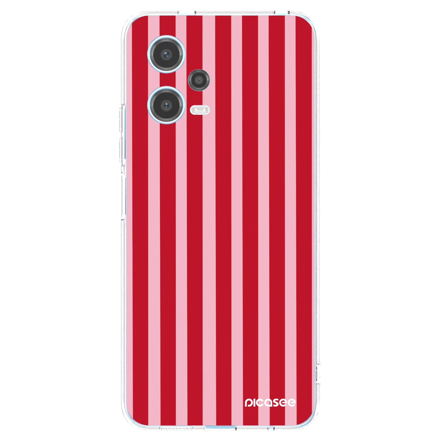 Picasee silikonski prozorni ovitek za Xiaomi Redmi Note 12 5G - Lines red