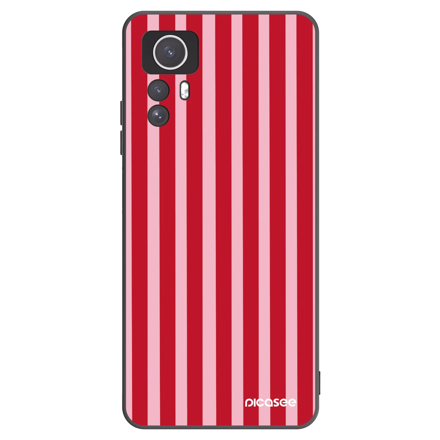 Picasee silikonski črni ovitek za Xiaomi Redmi Note 12S - Lines red