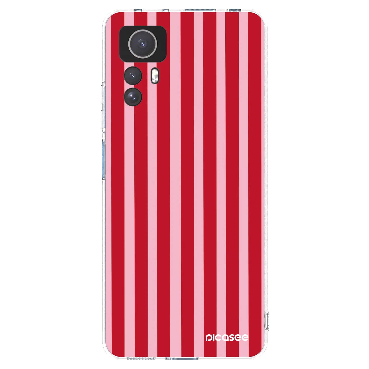 Picasee silikonski prozorni ovitek za Xiaomi Redmi Note 12S - Lines red
