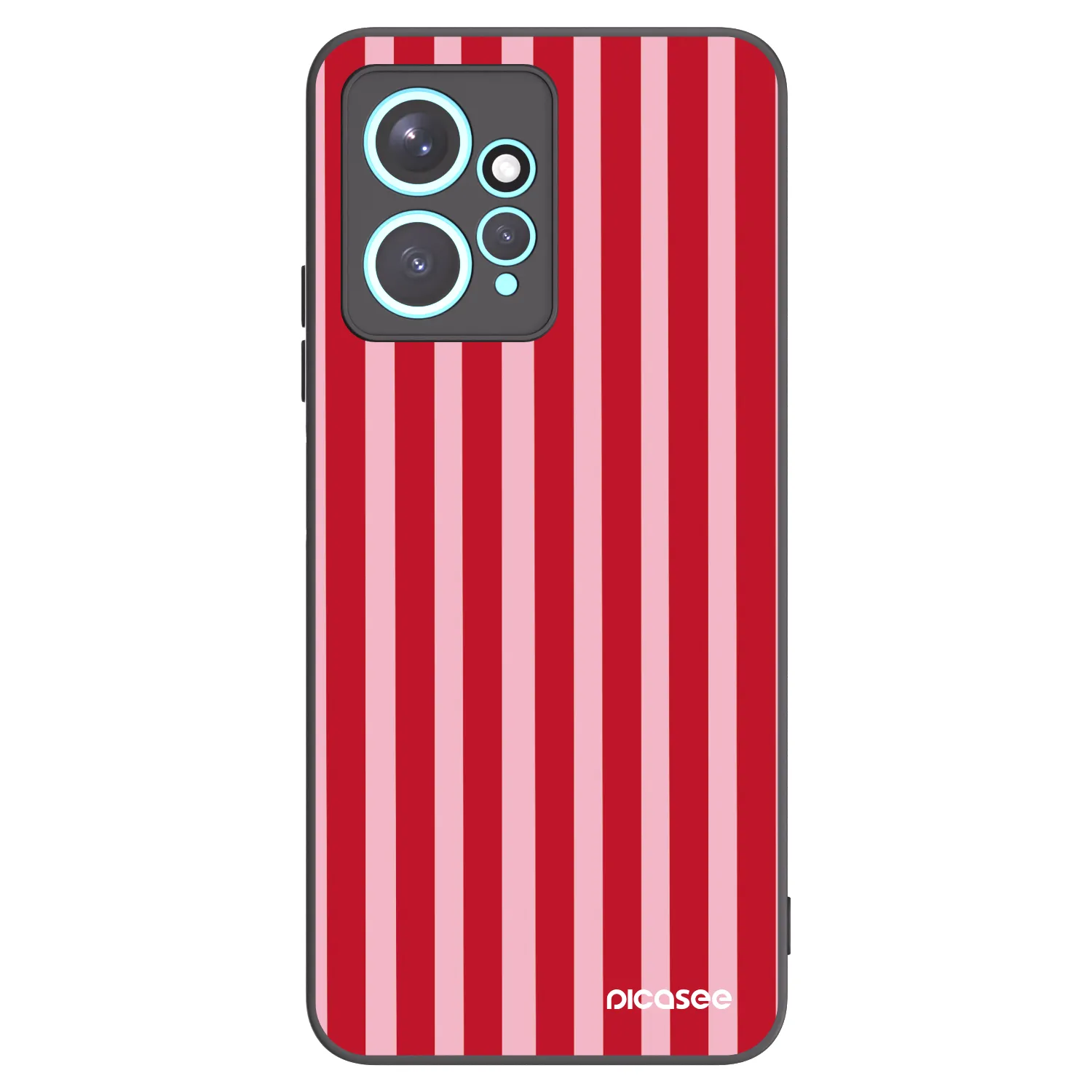 Picasee silikonski črni ovitek za Xiaomi Redmi Note 12 4G - Lines red