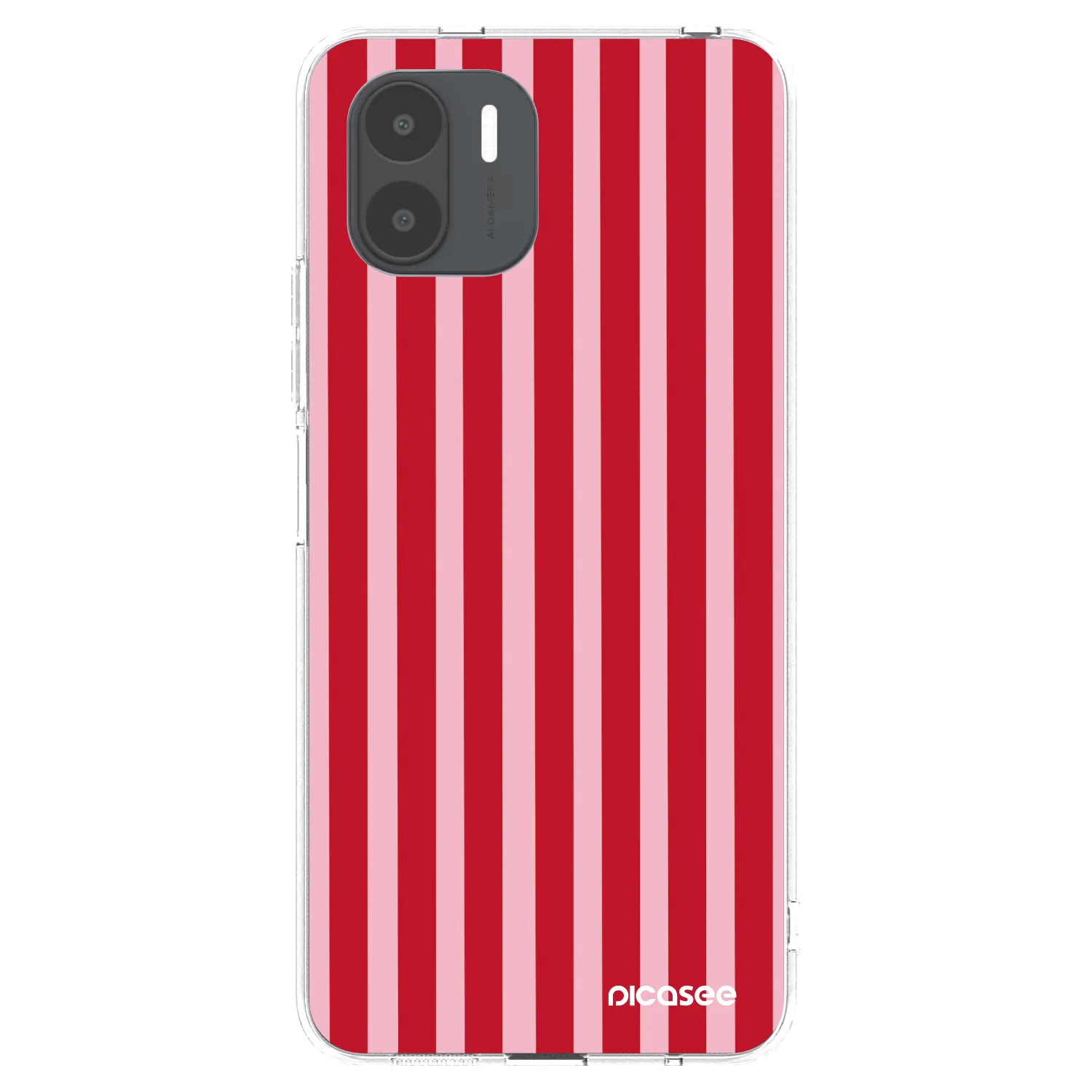 Picasee silikonski prozorni ovitek za Xiaomi Redmi A2 - Lines red