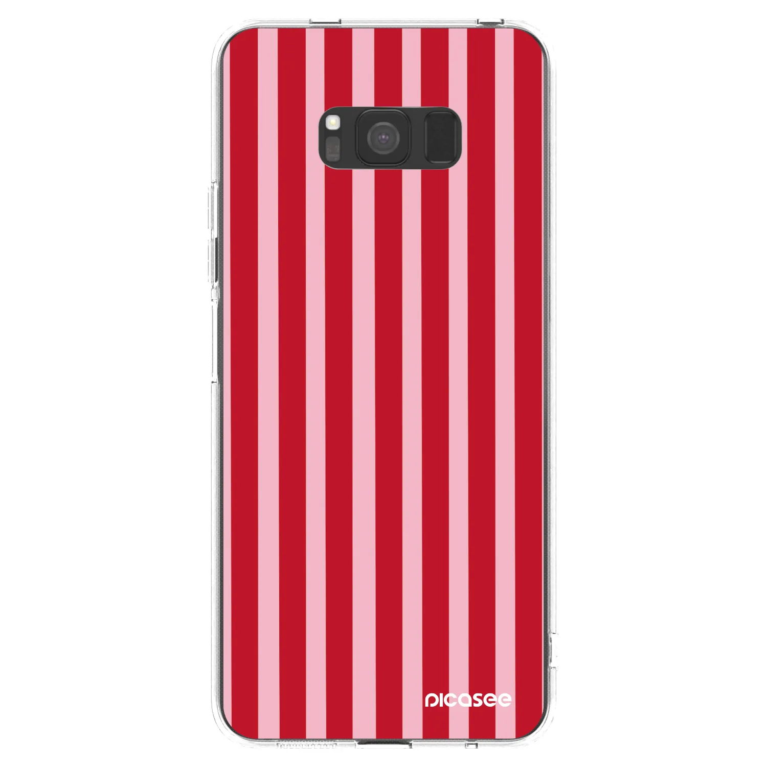 Picasee silikonski prozorni ovitek za Samsung Galaxy S8 G950F - Lines red