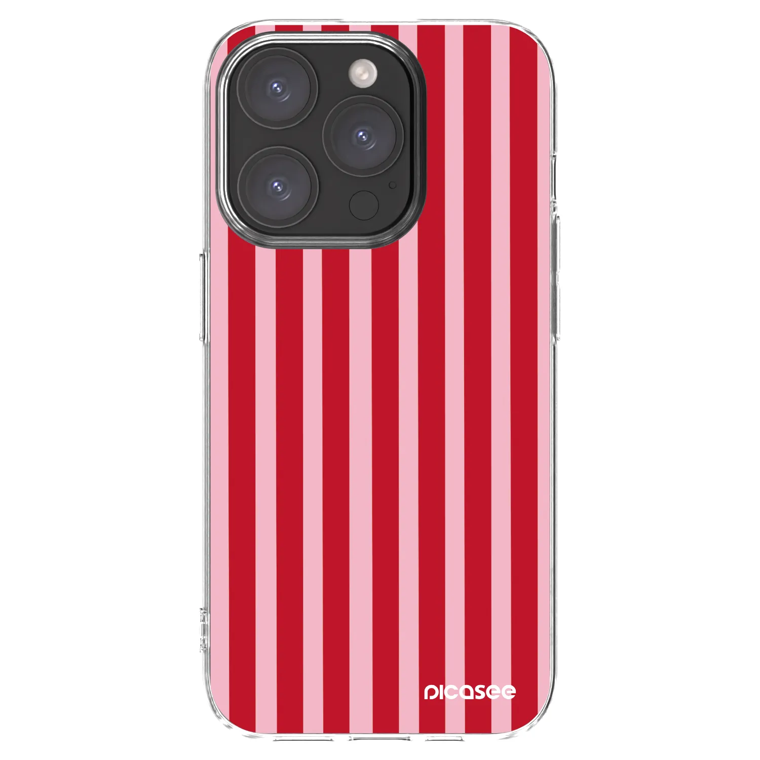 Picasee silikonski prozorni ovitek za Apple iPhone 15 Pro - Lines red