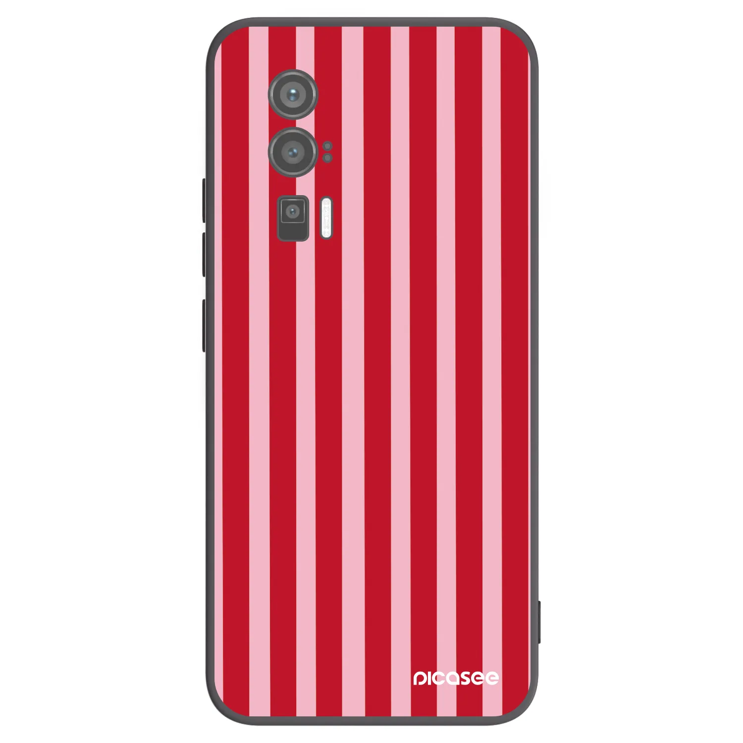 Picasee silikonski črni ovitek za Xiaomi Poco F5 Pro 5G - Lines red