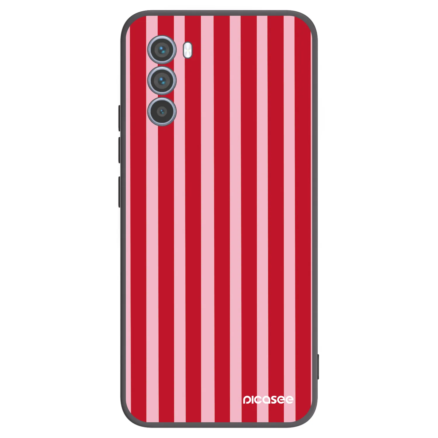 Picasee silikonski črni ovitek za Motorola Moto G62 - Lines red