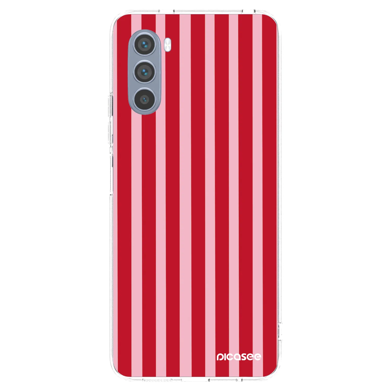 Picasee silikonski prozorni ovitek za Motorola Moto G62 - Lines red