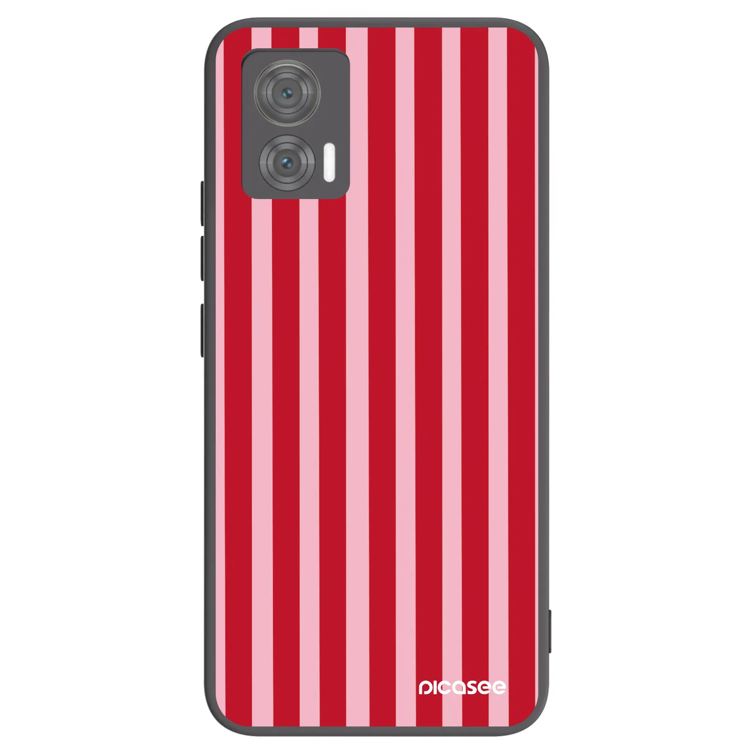 Picasee silikonski črni ovitek za Motorola Edge 30 Neo - Lines red