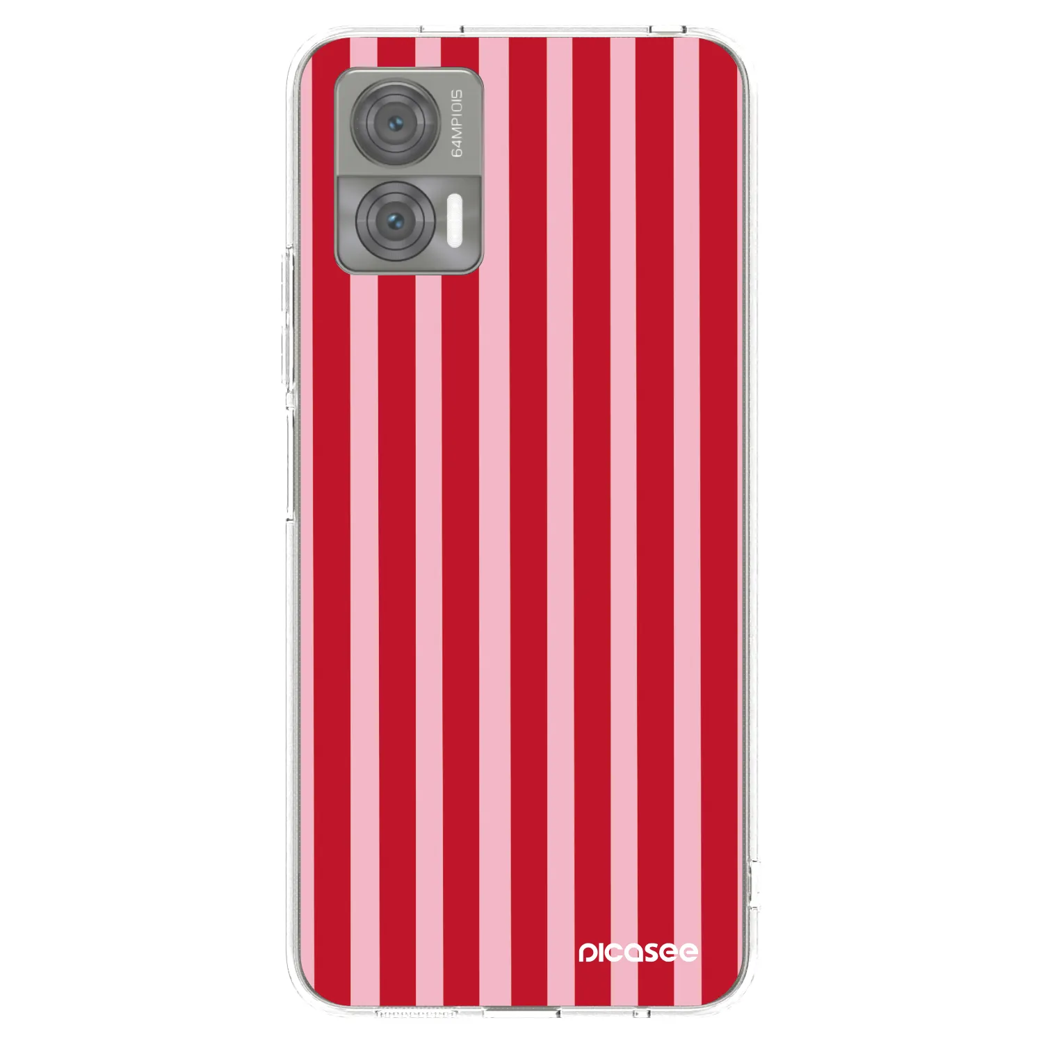 Picasee silikonski prozorni ovitek za Motorola Edge 30 Neo - Lines red