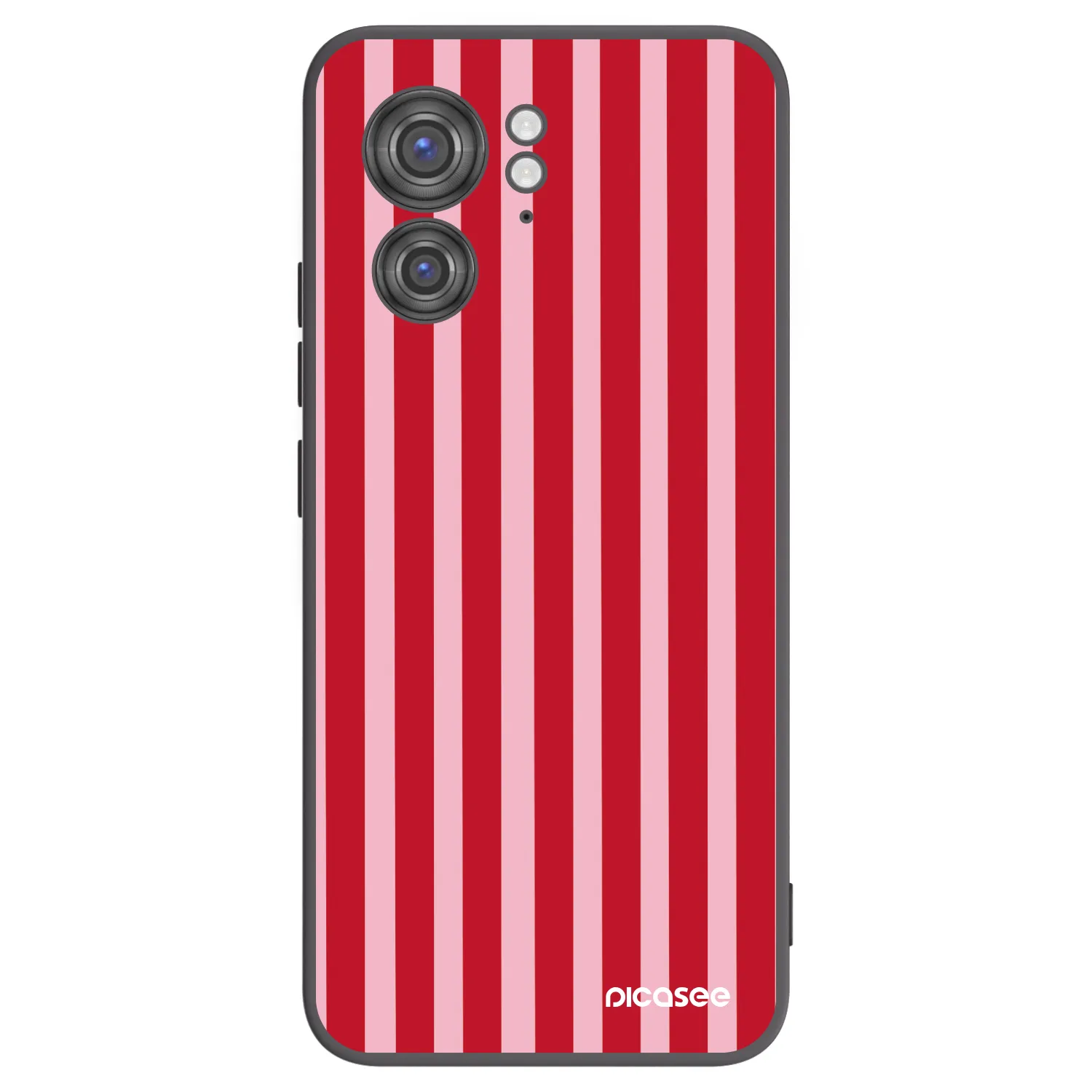 Picasee silikonski črni ovitek za Motorola Edge 40 - Lines red