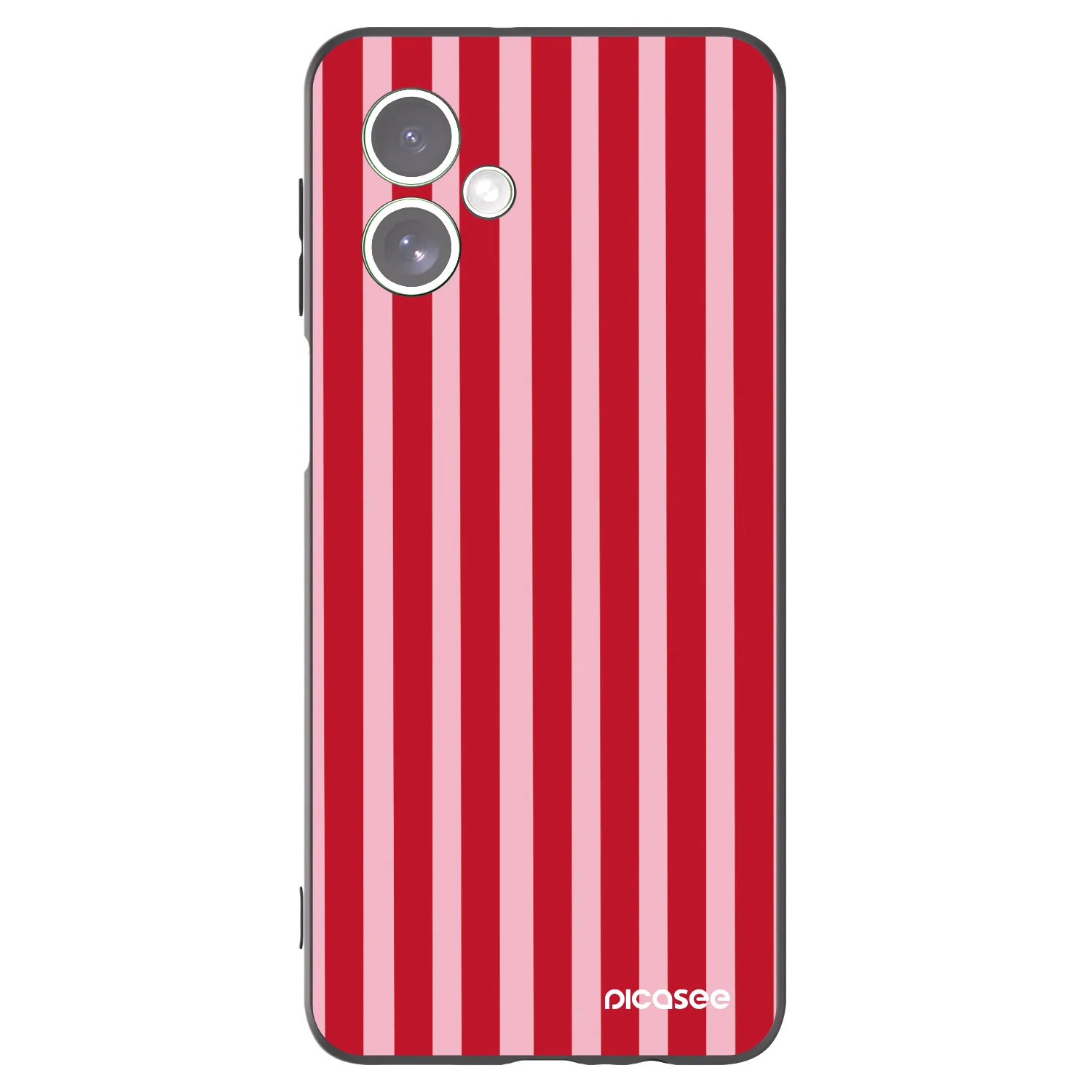 Picasee silikonski črni ovitek za Motorola Moto G54 5G - Lines red