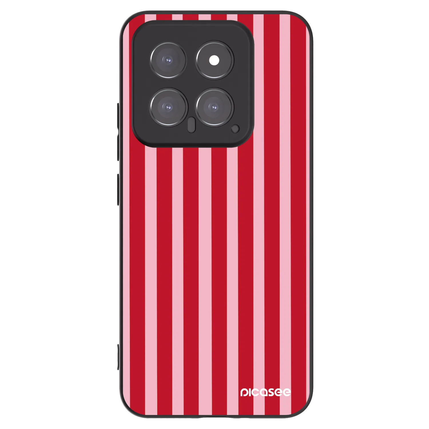 Picasee silikonski črni ovitek za Xiaomi 14 - Lines red