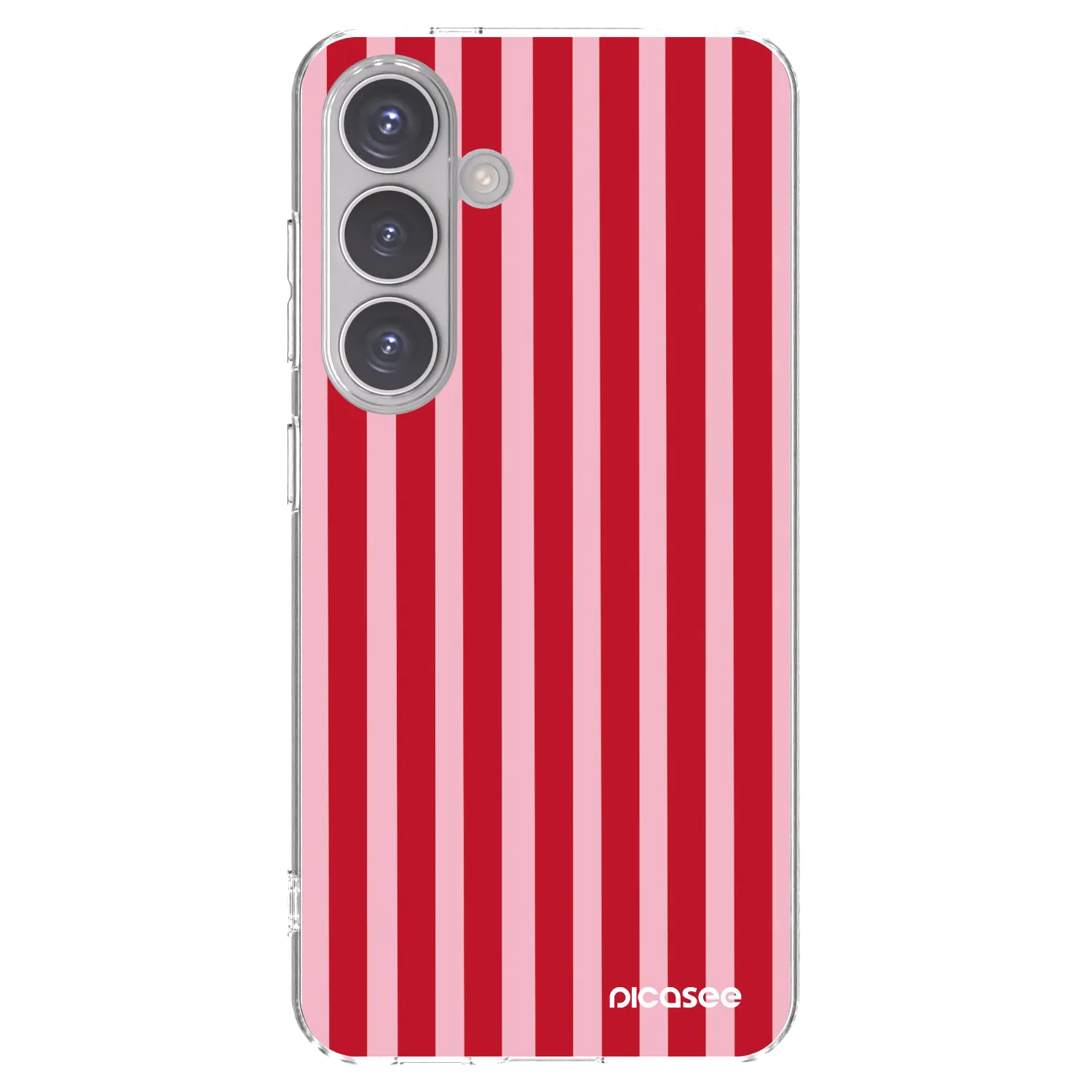 Picasee silikonski prozorni ovitek za Samsung Galaxy S24 S921B 5G - Lines red