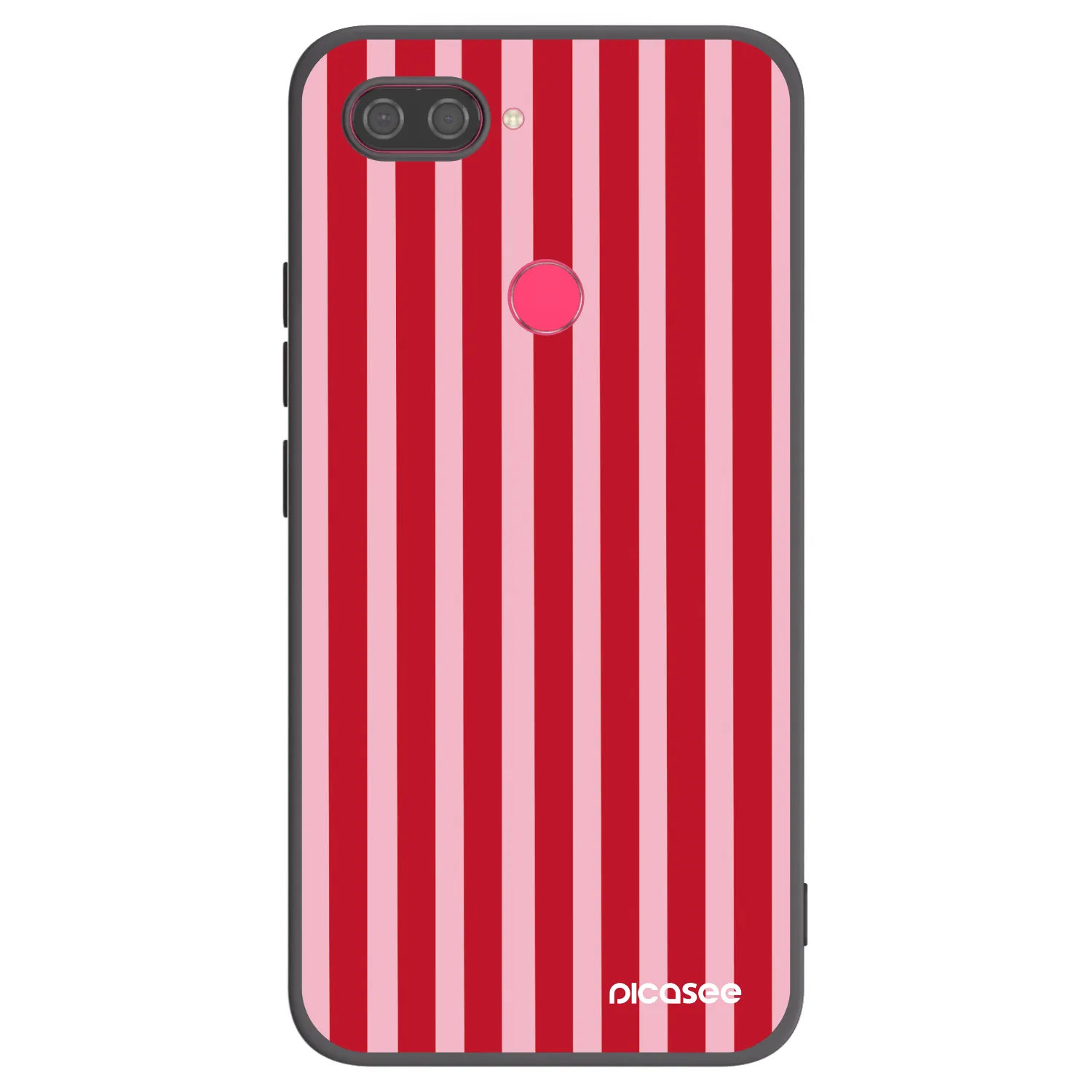 Picasee silikonski črni ovitek za Xiaomi Mi 8 Lite - Lines red
