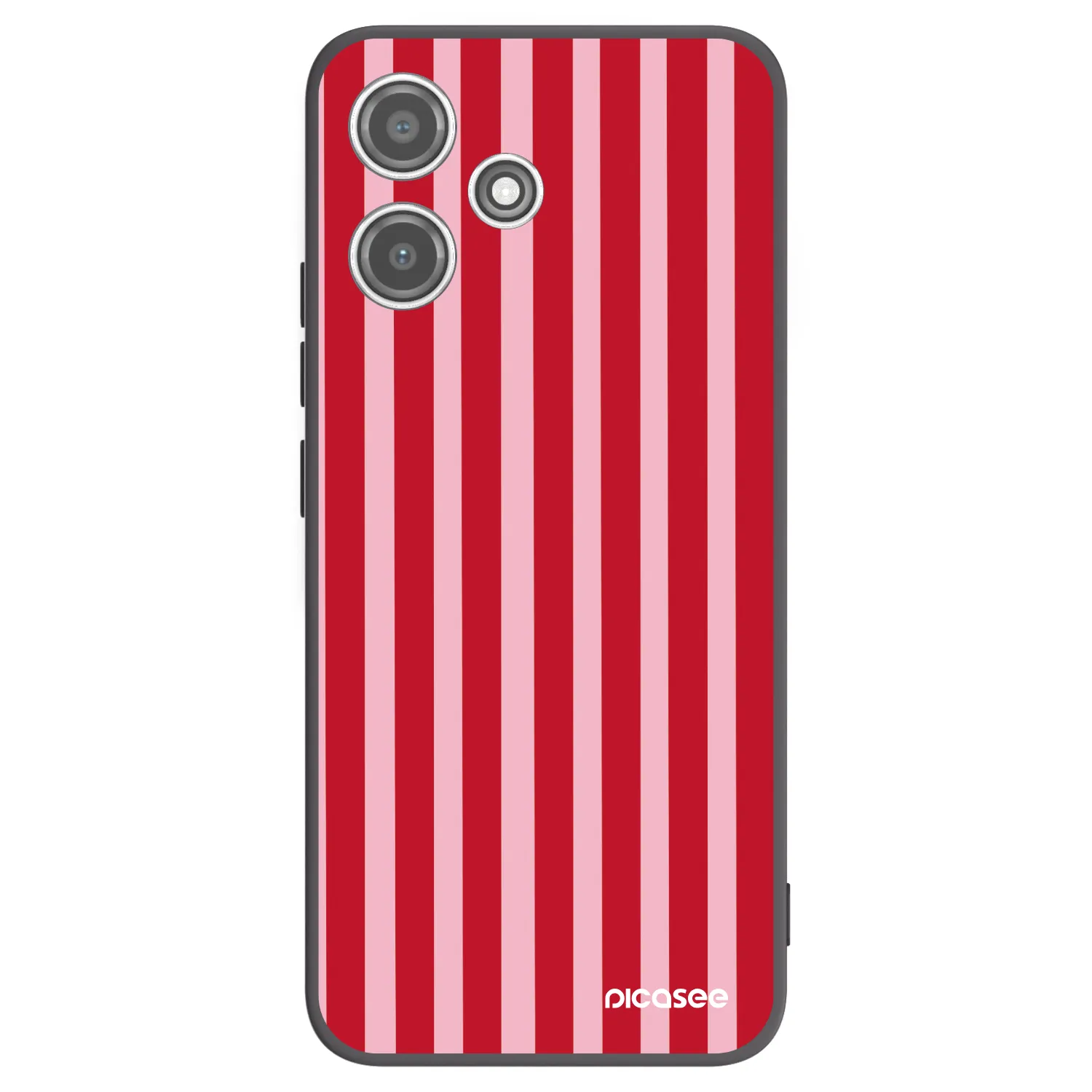 Picasee silikonski črni ovitek za Xiaomi Redmi 12 5G - Lines red